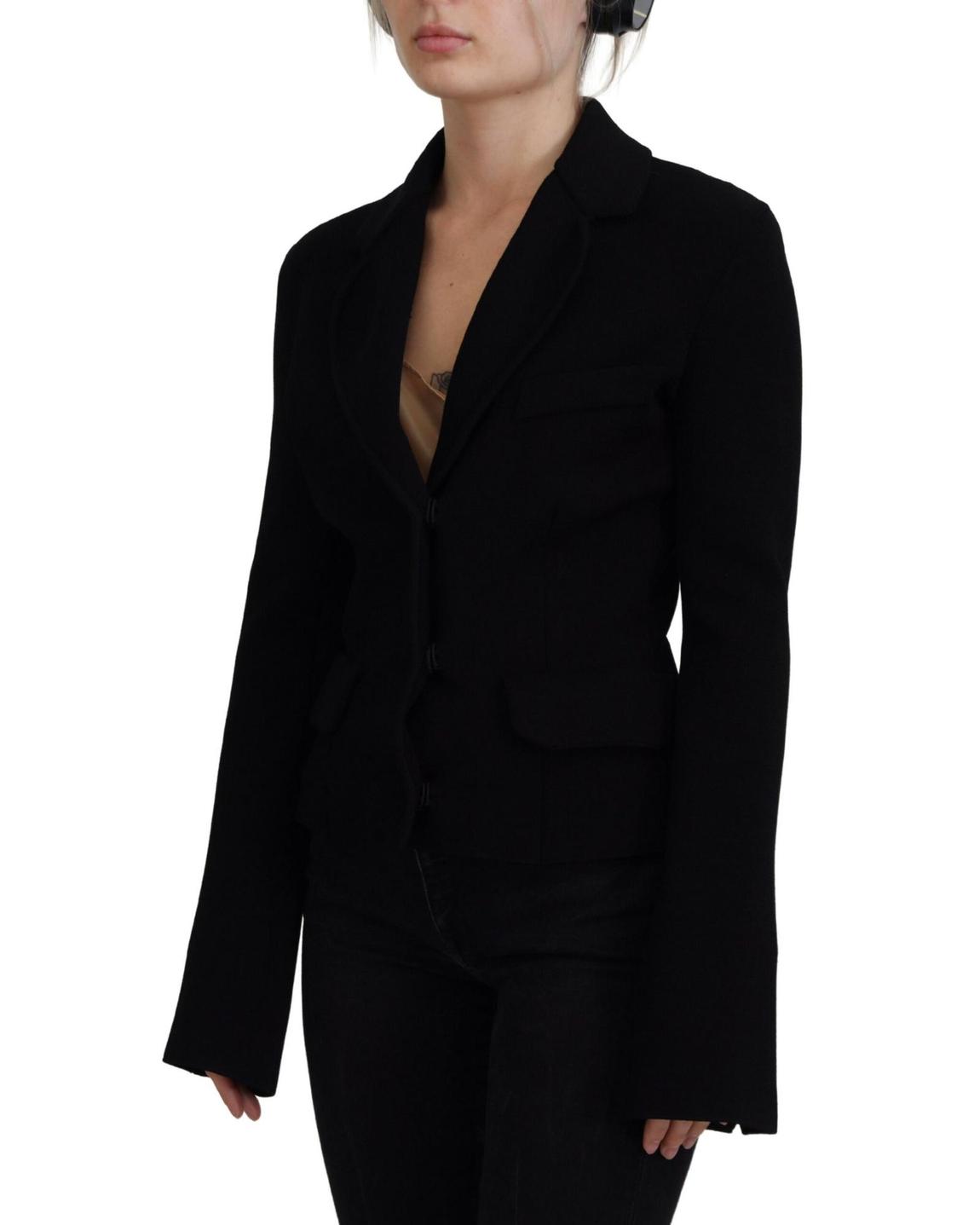 Bell Sleeve Blazer Black JKT3553 Suits main product photo