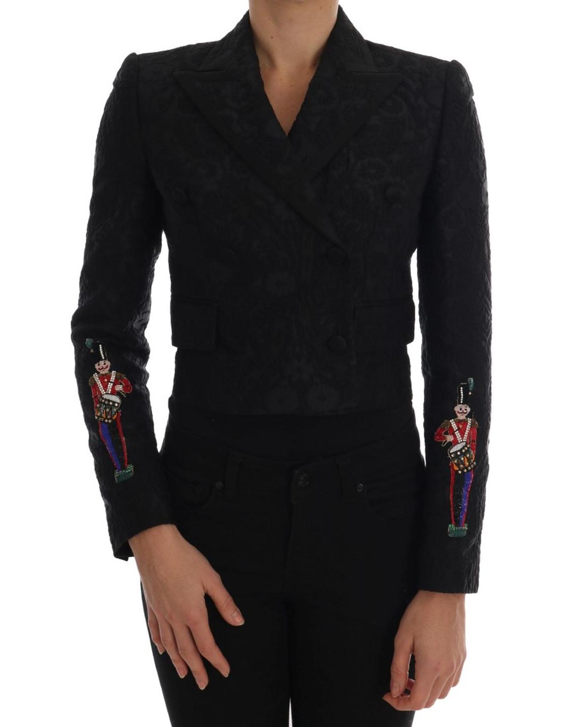 Cropped Blazer Toy Soldier Detail - Black Suits main product photo