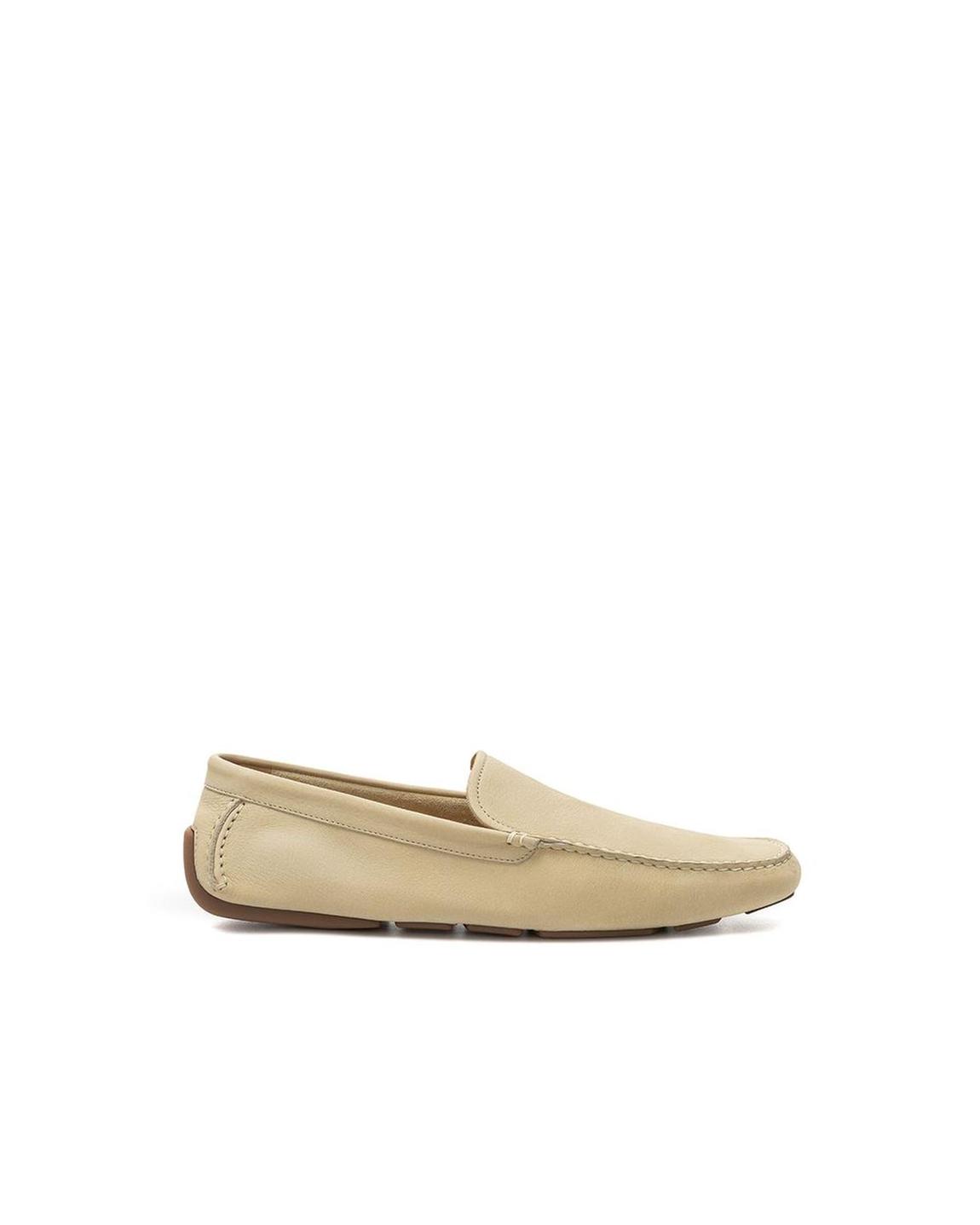 Leather Loafers Classic Driving Shoe- Beige Casual Shoes main product photo