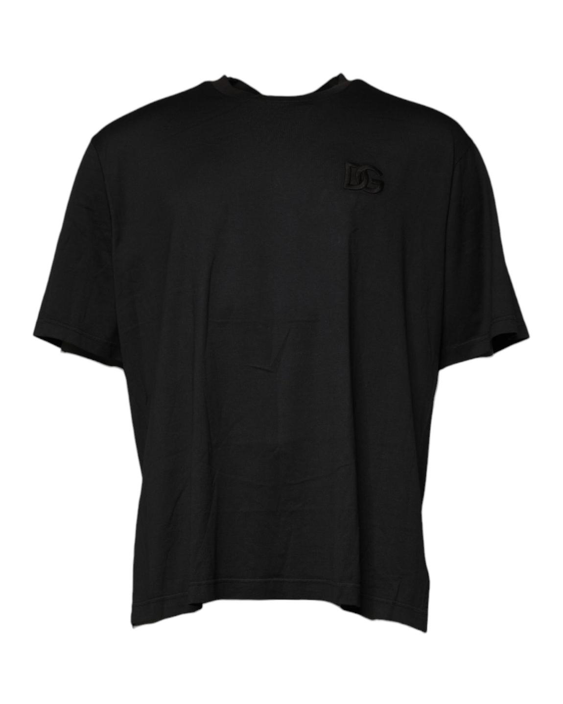 Oversized Cotton TShirt DG Logo- Black T-Shirts main product photo