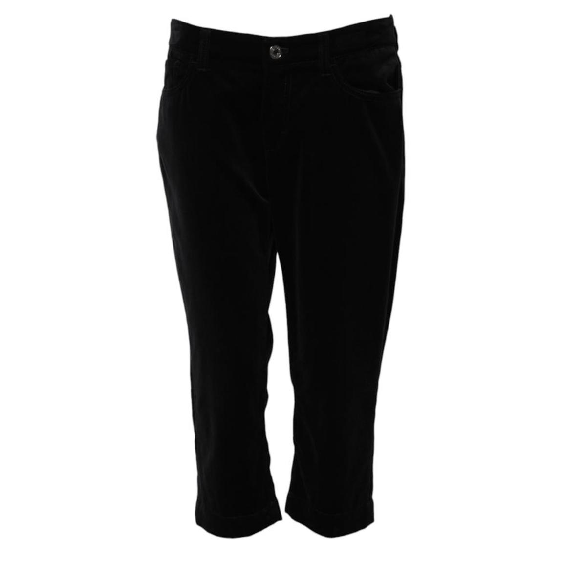 Skinny Mid-Waisted Capri Cropped Denim Jeans Wo - Black Jeans main product photo
