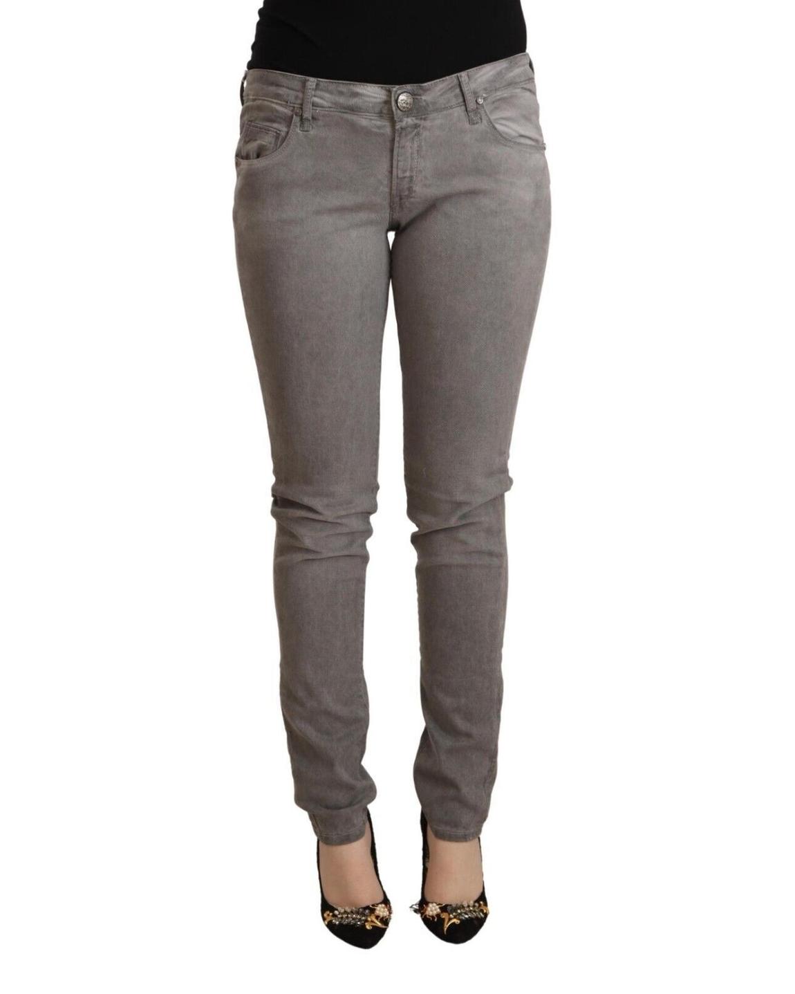 Grey Straight Leg Jeans Style PAN71841 - Gray Jeans main product photo