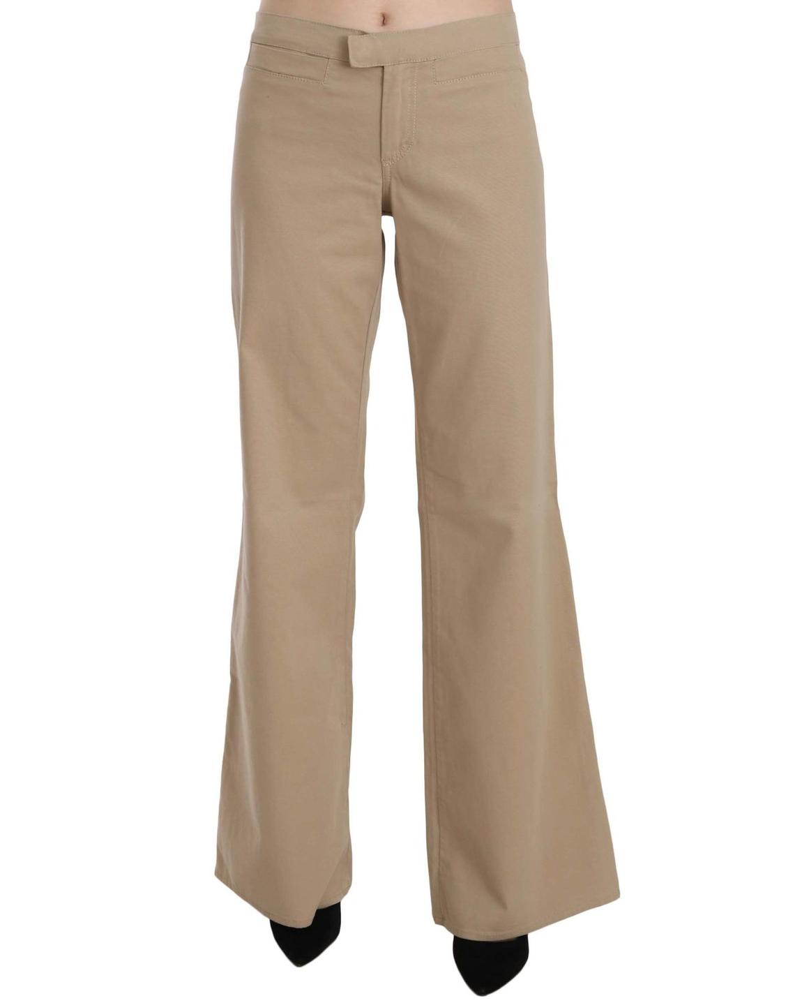 Wide Leg Pants Casual Style - Beige Jeans main product photo