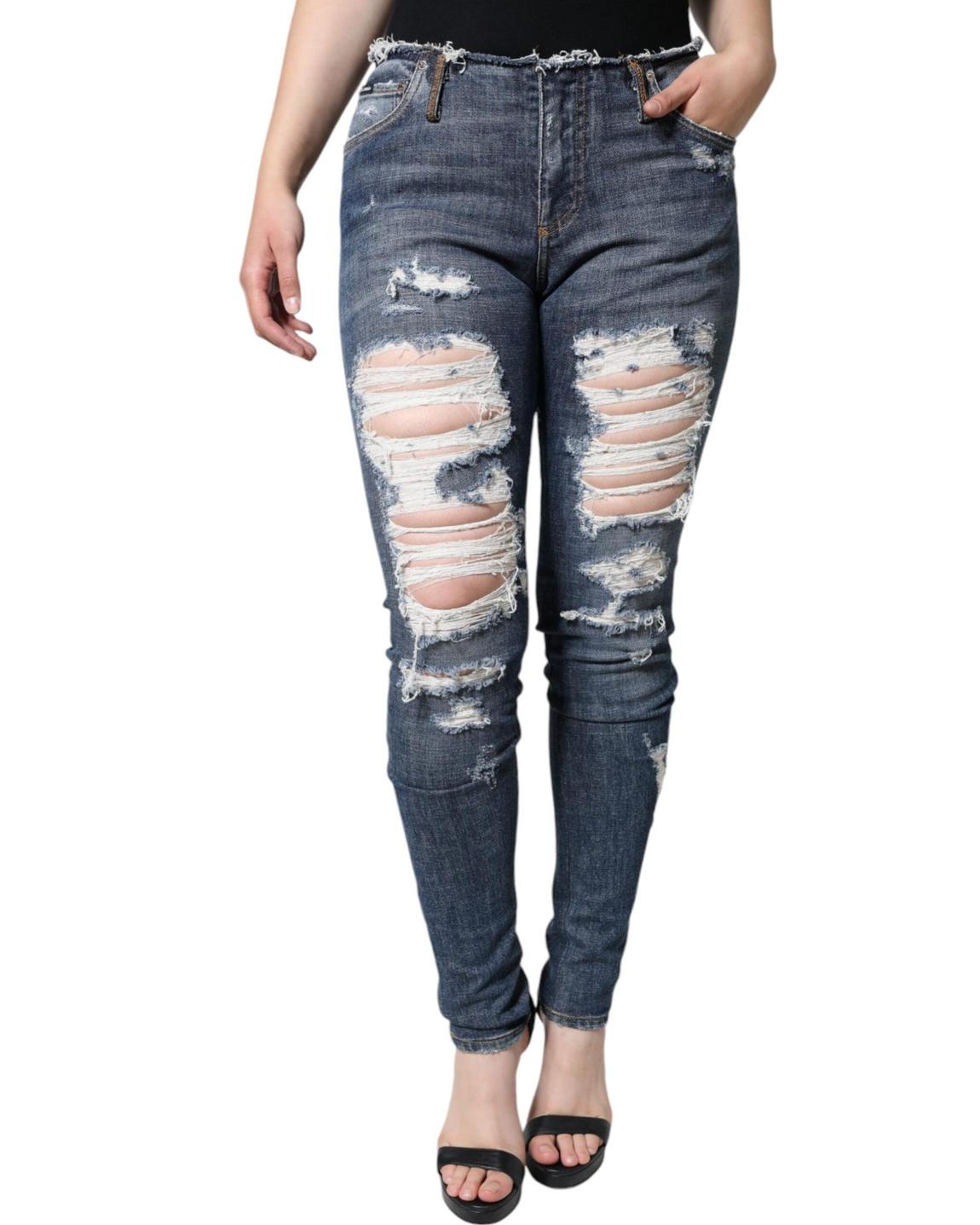 Distressed Skinny Jeans Wo - White Jeans main product photo
