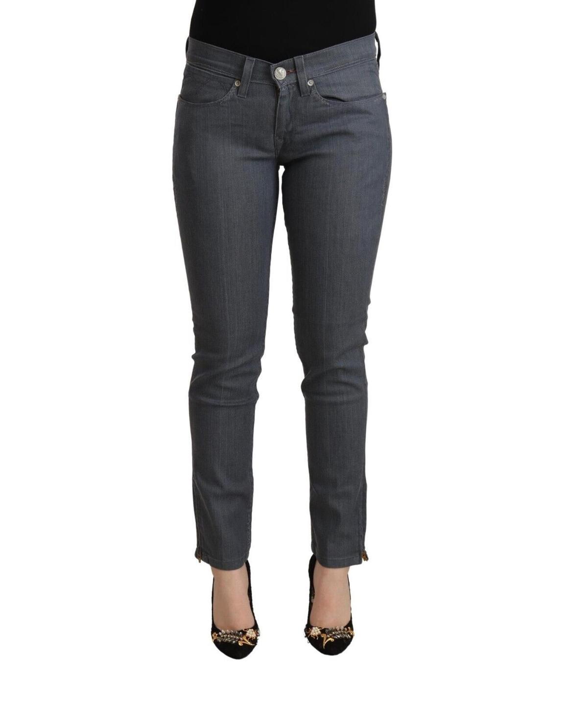 711 Skinny Zip Ankle Jeans - Gray Jeans main product photo
