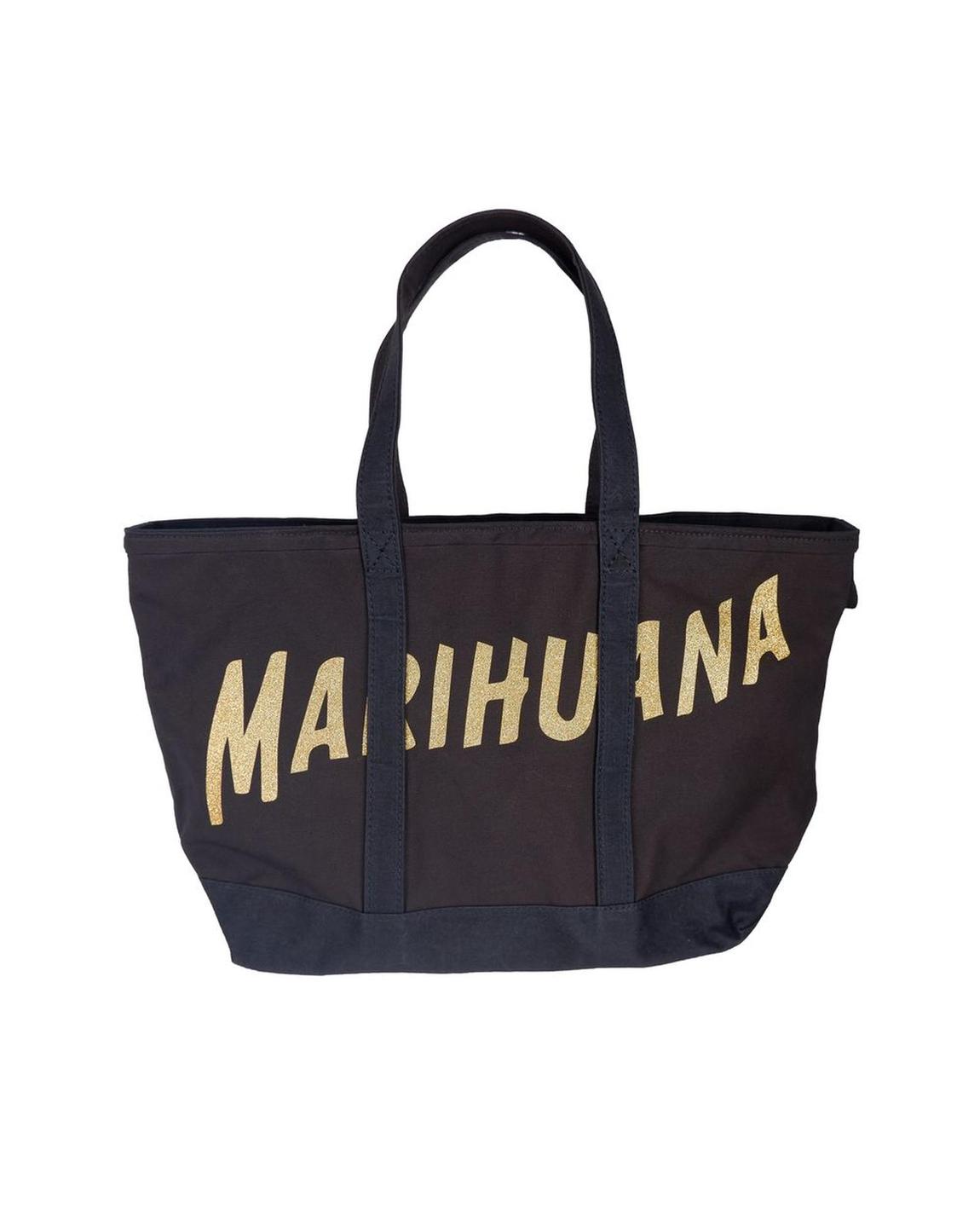 Marihuana Tote Bag Casual Canvas Tote Wo - Black Shoulder Bags main product photo