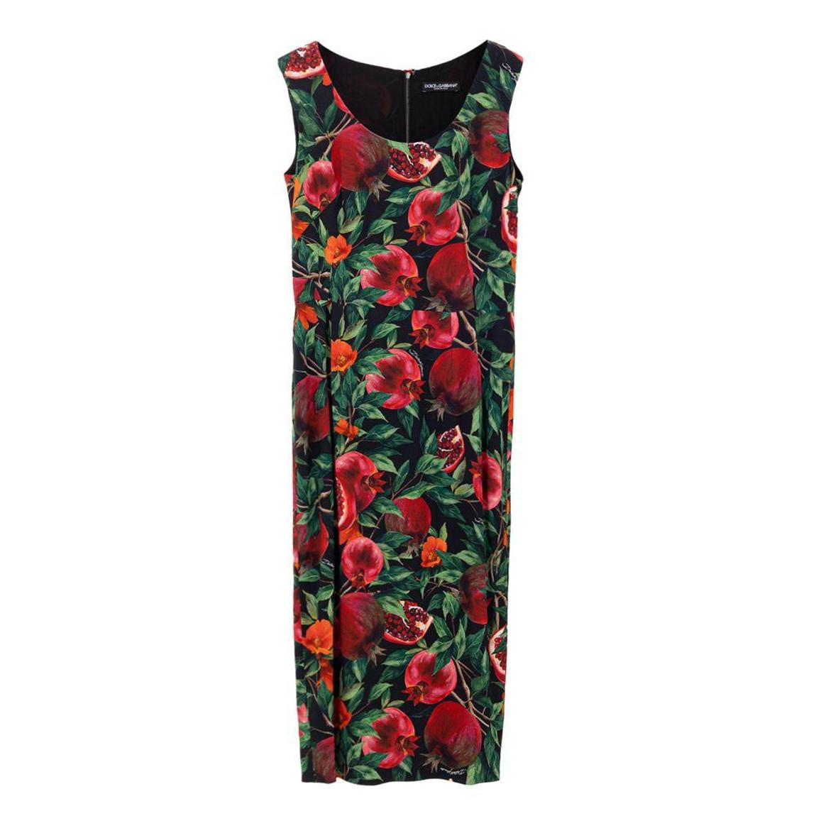 Floral Print Sleeveless Dress - Bicolor Dresses main product photo