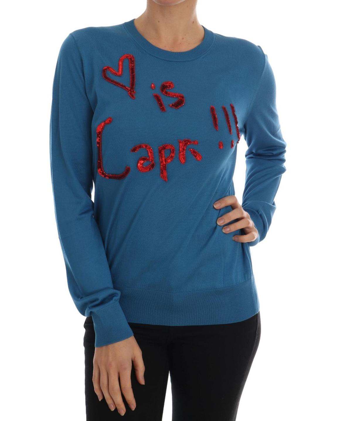 Dolce Gabbana Sequin embellished sweater TSH1749 Wo - Blue main product photo