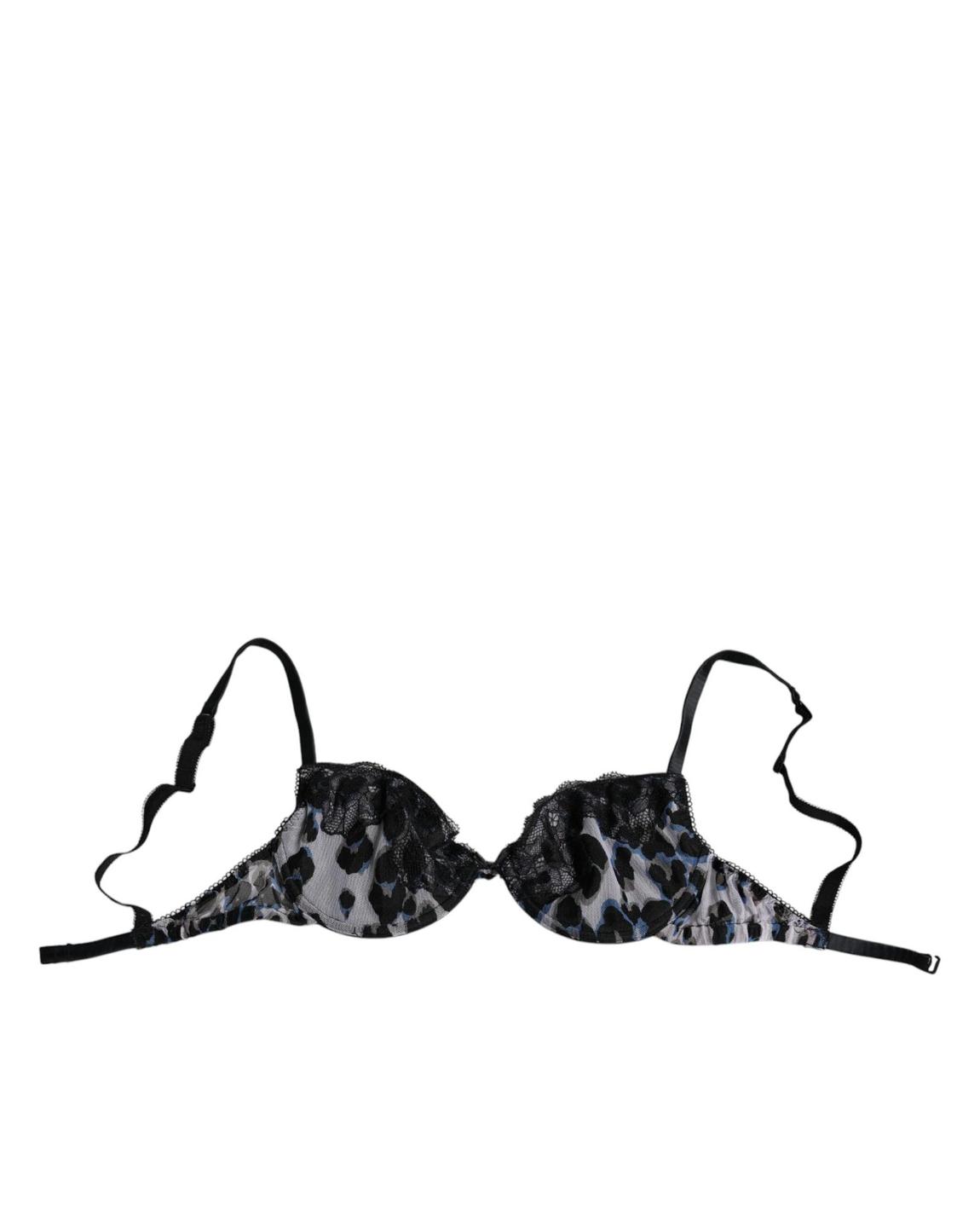 Roberto Cavalli Lace Bra Leopard Print - White Underwear main product photo