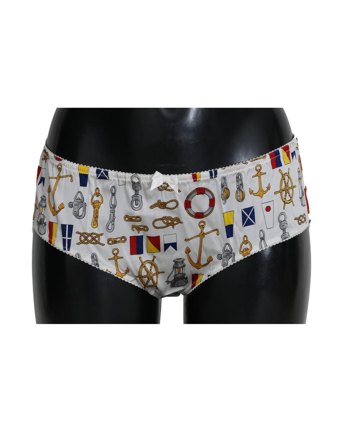 Nautical Print Silk Underwear Wo - Black main product photo