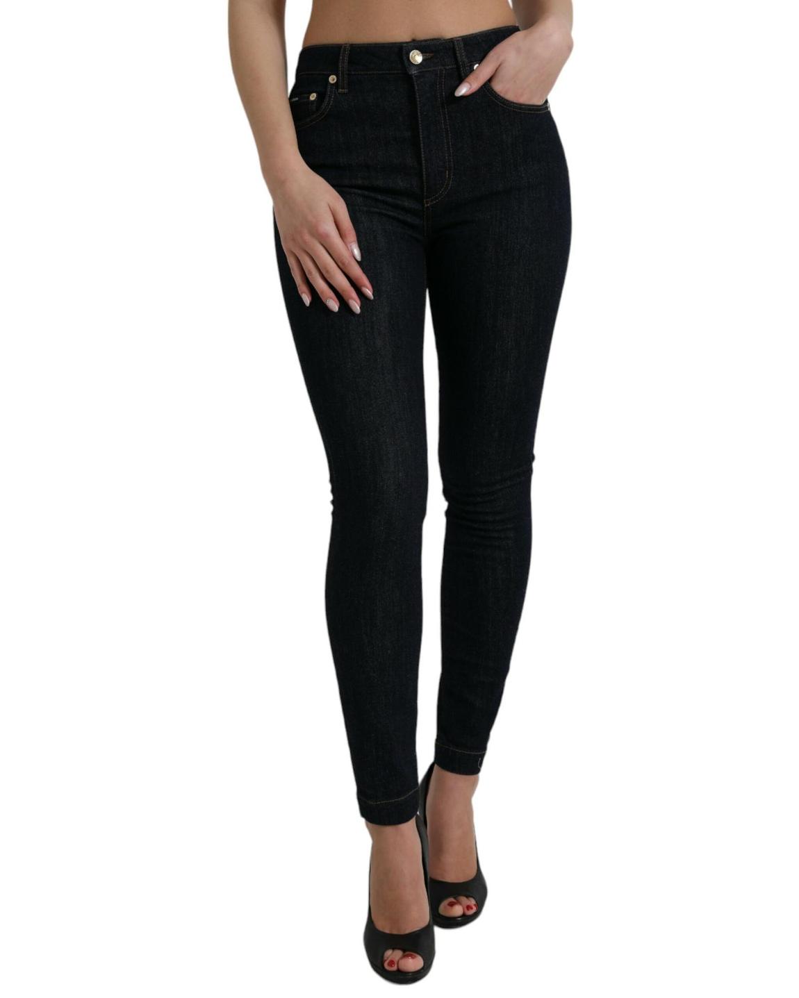 High Waisted Skinny Jeans Dark Wash - Blue Jeans main product photo