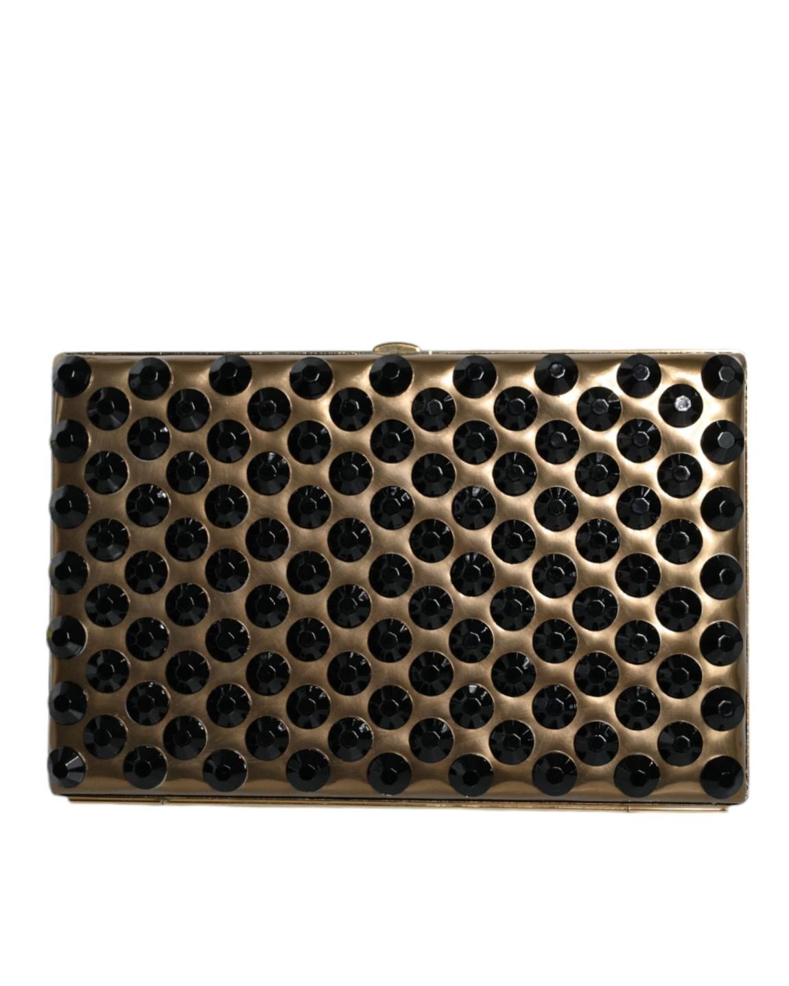 Crystal Clutch Bronze Metal Evening Bag Wo - Gold Clutch Bags main product photo