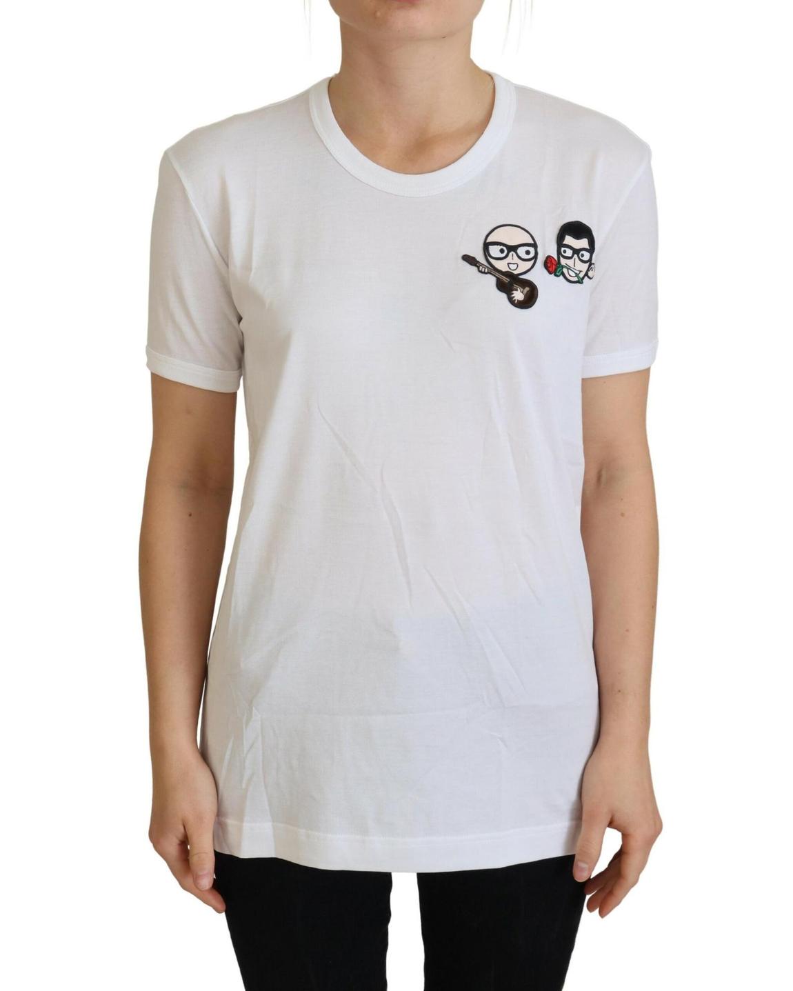 Dolce Gabbana Embroidered Tee Wo - White Tops main product photo