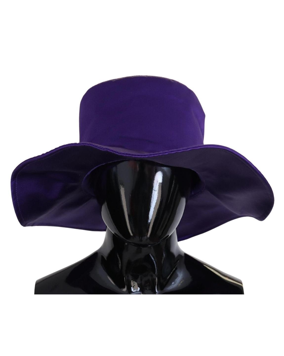 Purple Satin Wide Brim Hat Model HAT9409 Wo main product photo