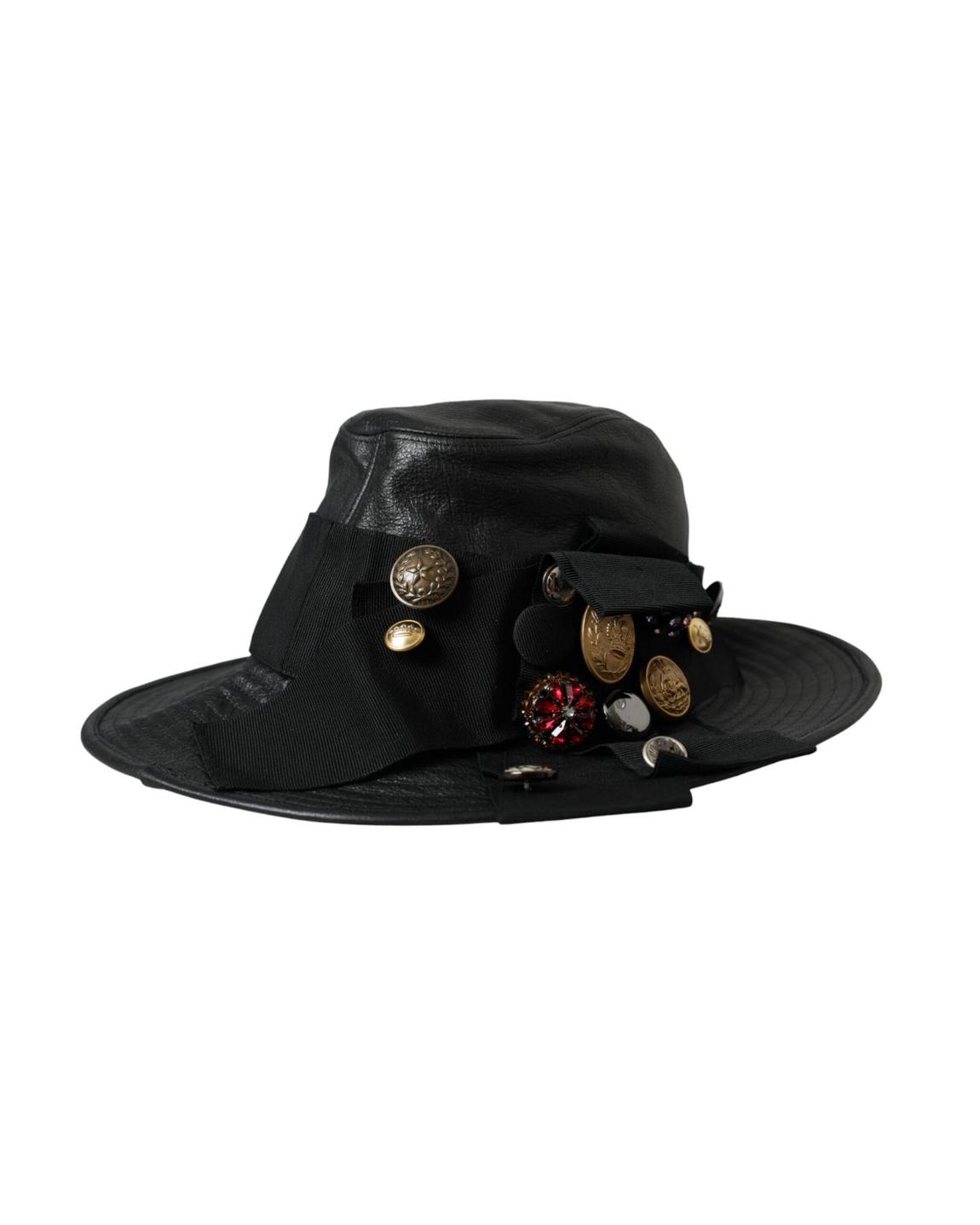 Leather Hat Model HAT9636 Wo - Black main product photo