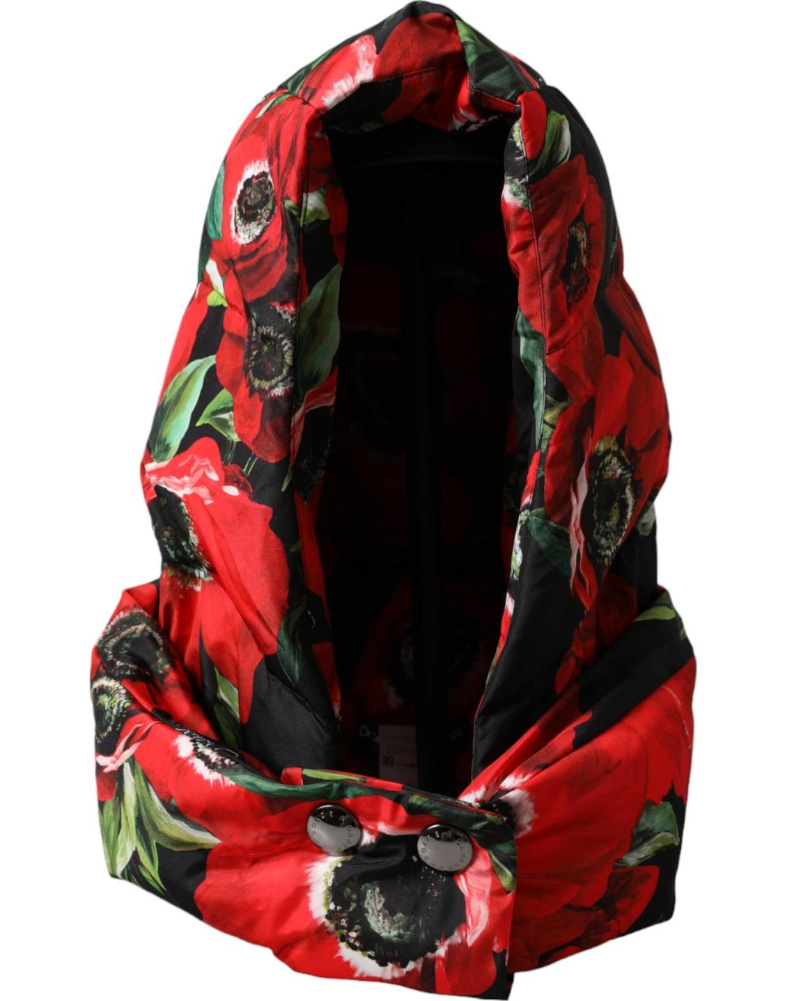 Floral Padded Headscarf Red - Multicolor Hats main product photo