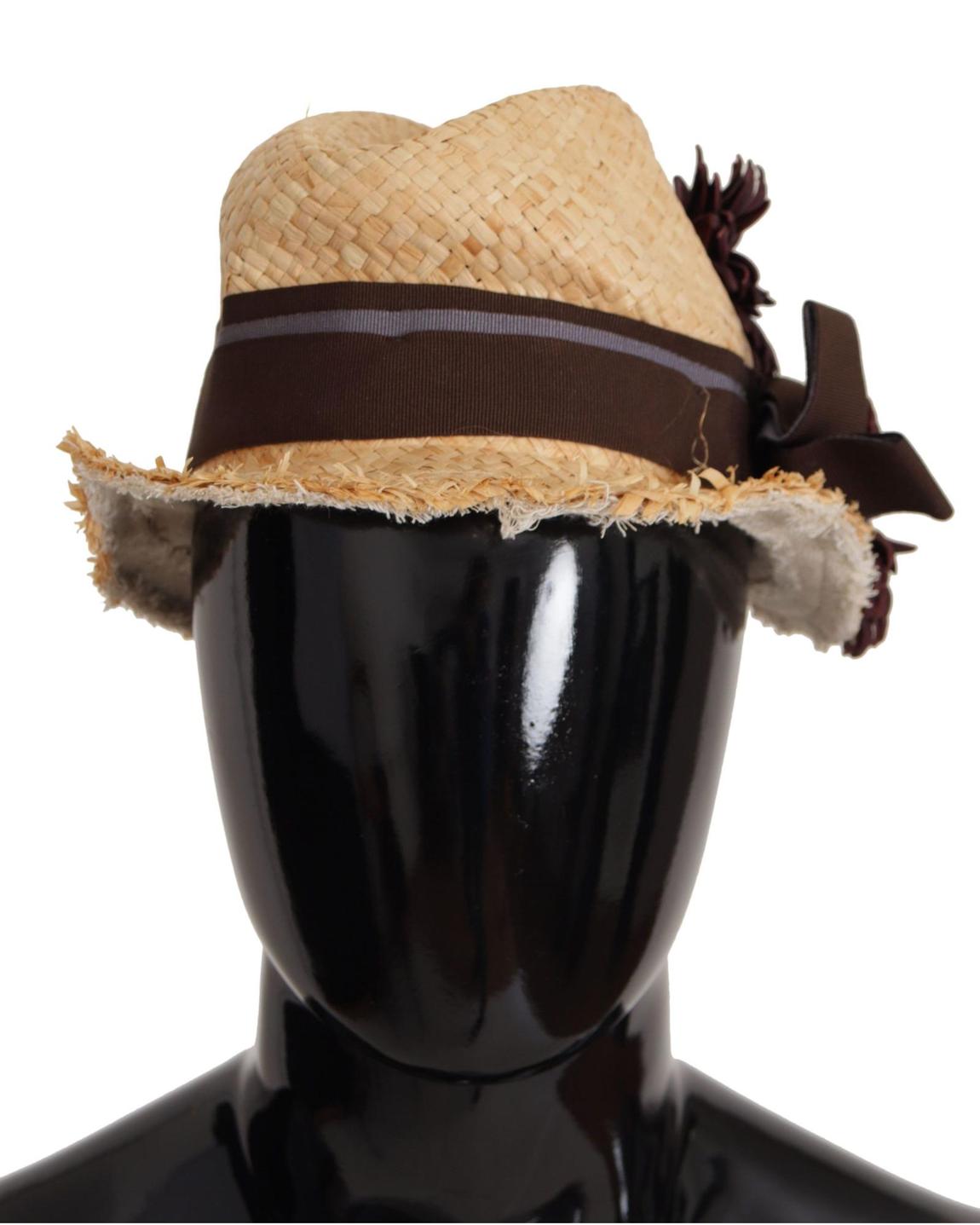 Straw Hat Raffia Trim Wo - Yellow main product photo