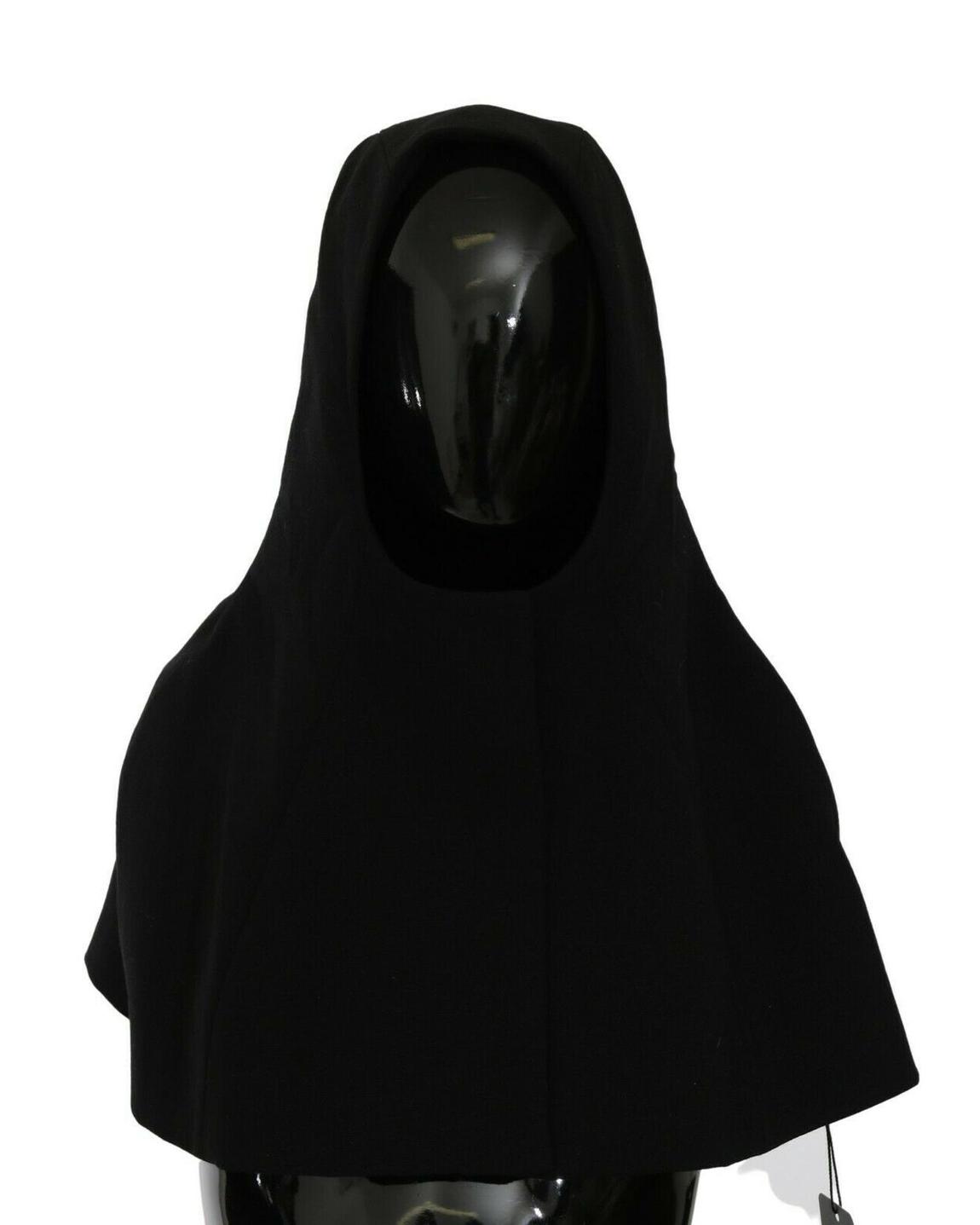 Dolce Gabbana Hooded Cape Wo - Black Hats main product photo