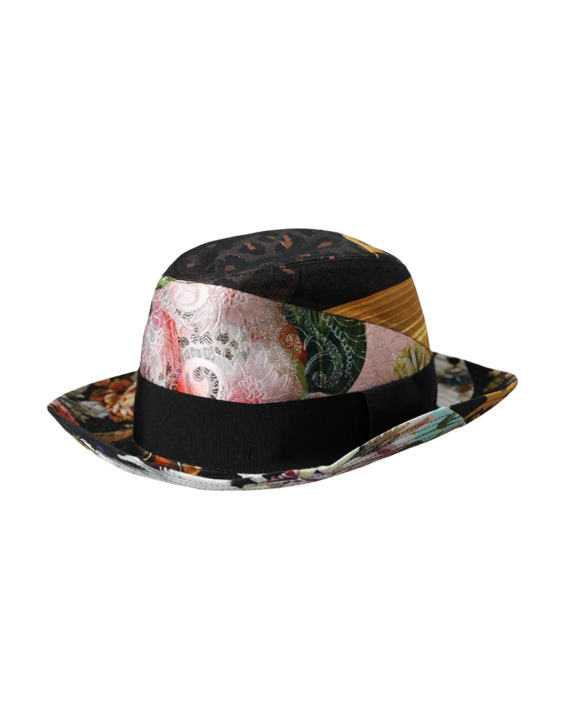 Floral Patchwork Fedora HAT9632 Wo - Multicolor main product photo
