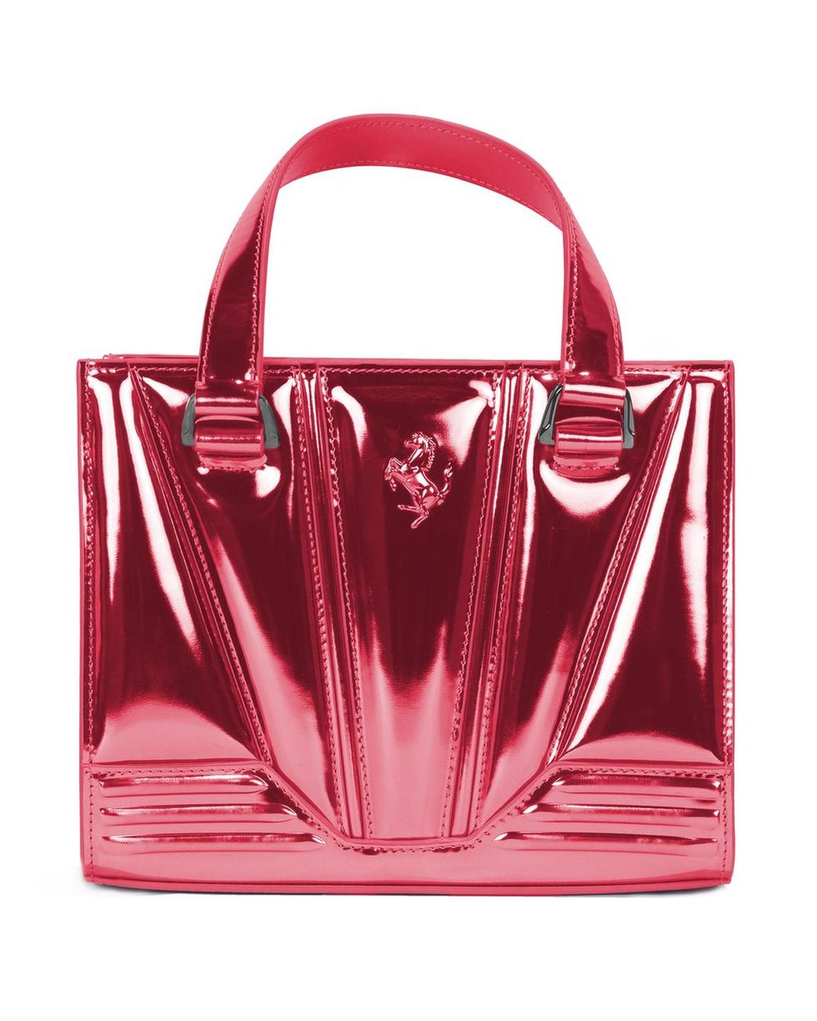 Metallic Handbag Shiny Design Wo - Fuchsia main product photo
