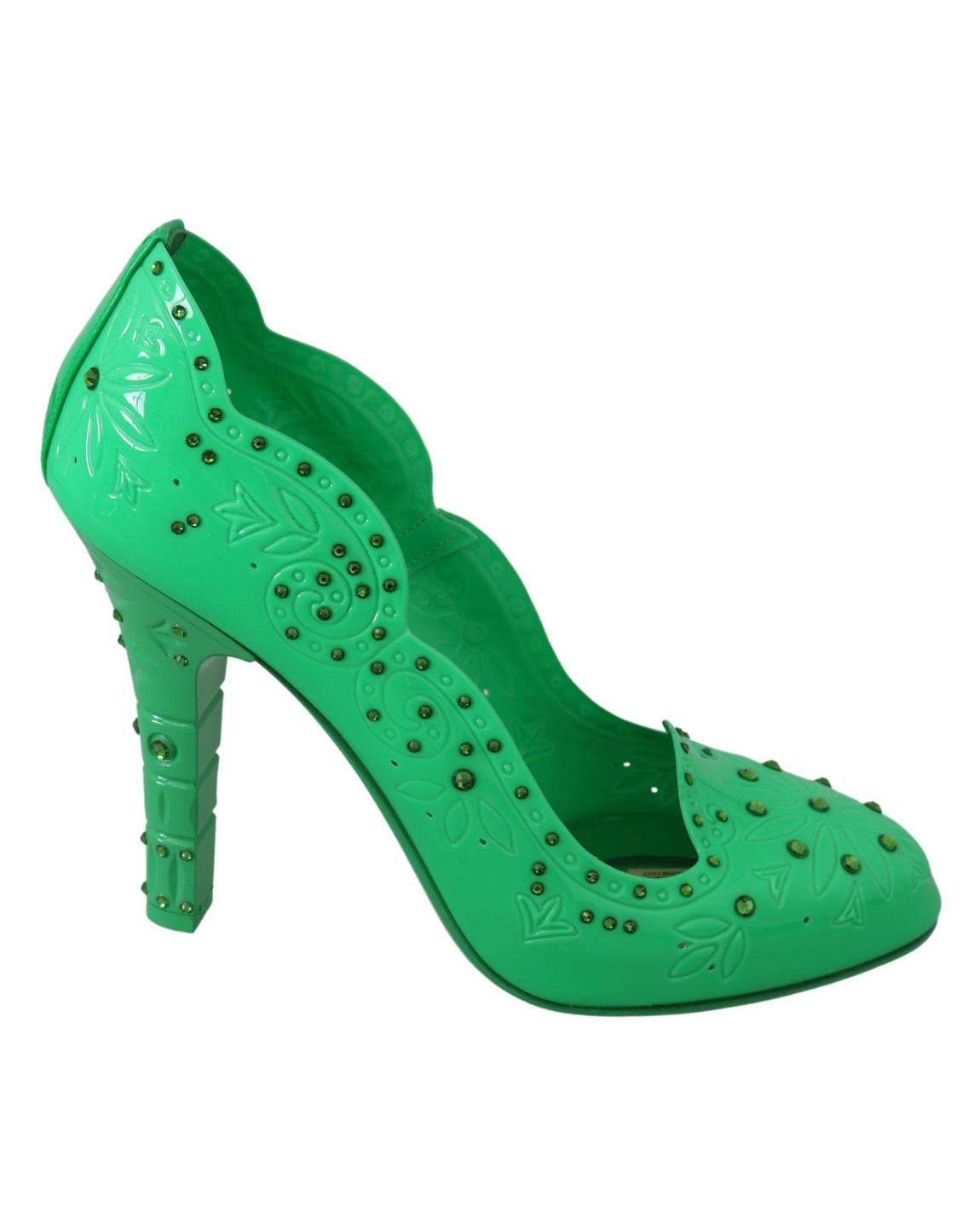 Dolce Gabbana Embellished Green Pumps High Heel Wo main product photo