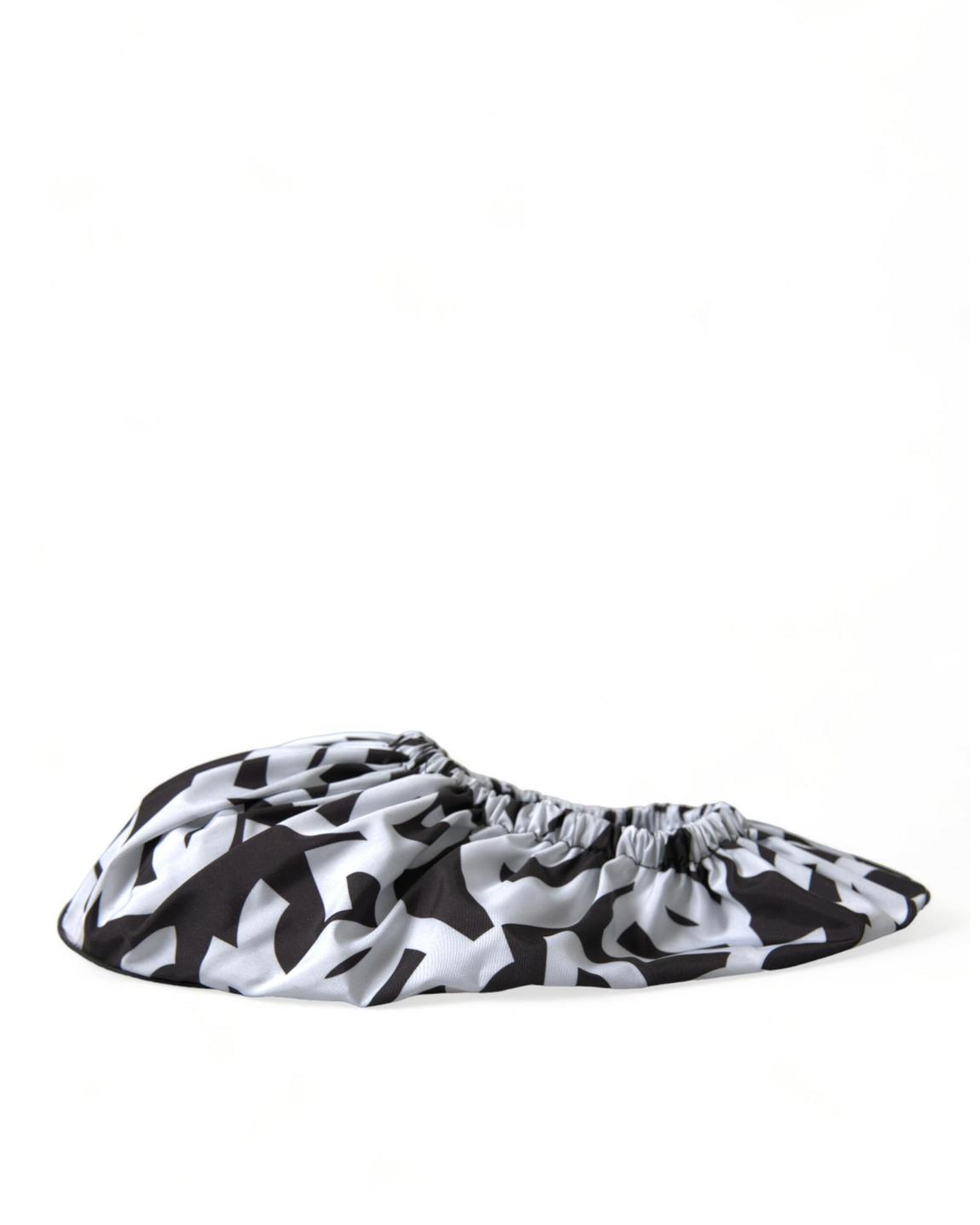 Shoe Protectors Elastic Band Abstract Print Wo - Blackwhite Flat main product photo