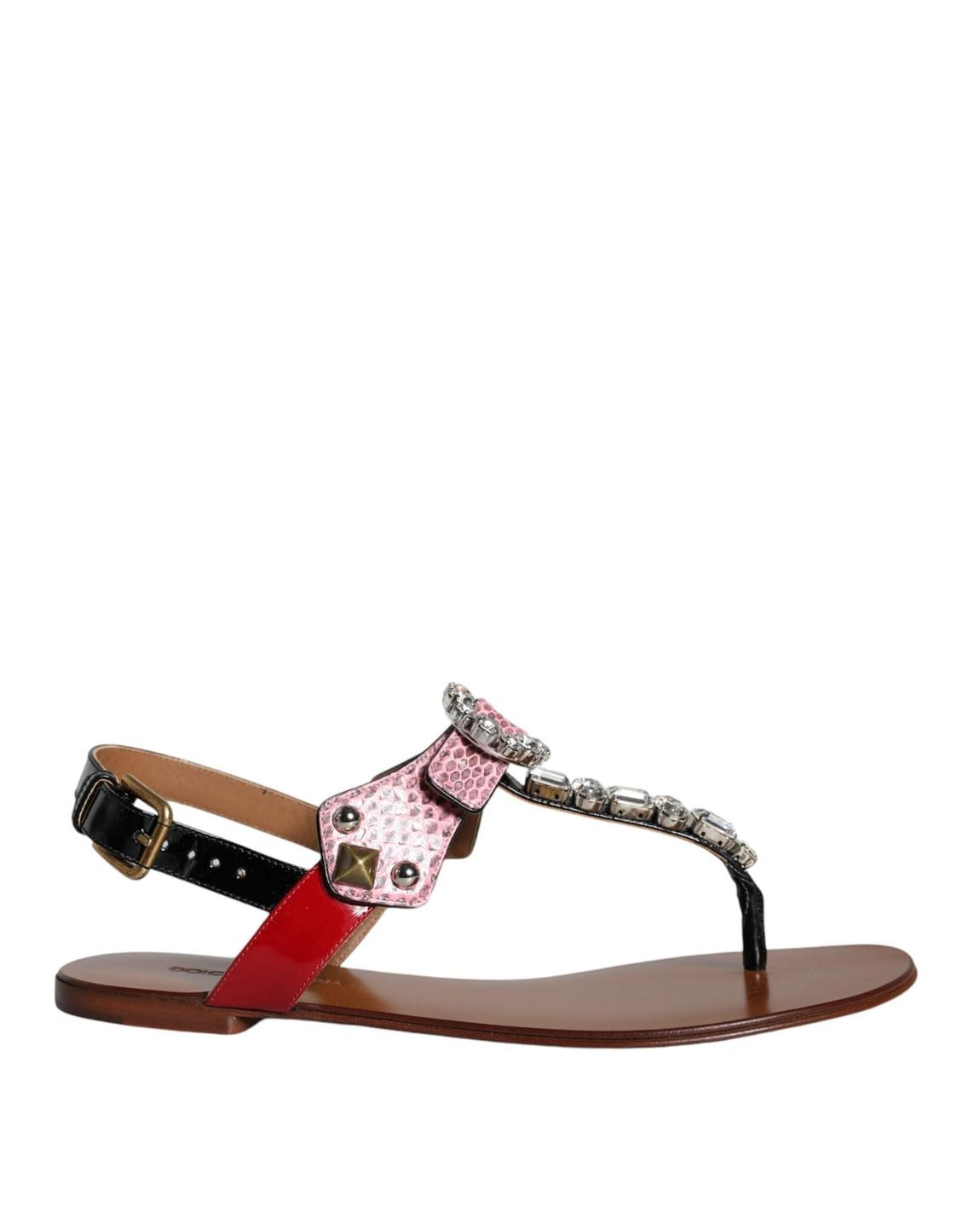 Embellished Thong Sandals Model LA11376 - Multicolor Flat Shoes main product photo