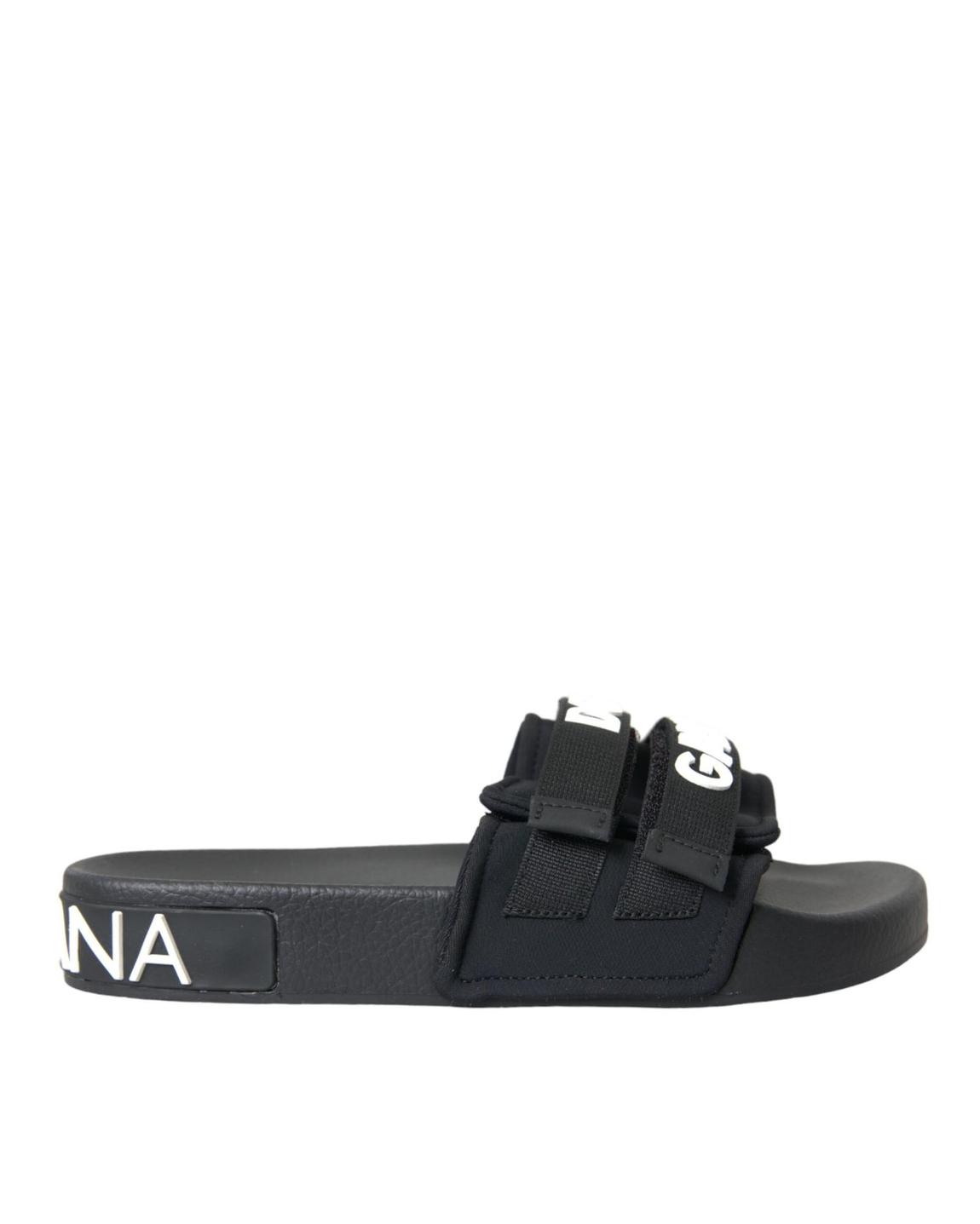 Neoprene Slides DG Style - Black Flat Shoes main product photo