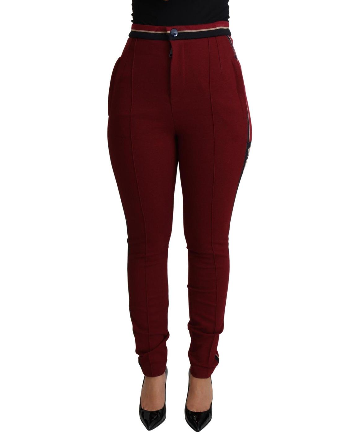 Casual Trousers Side Stripe Style Wo - Red Jeans main product photo