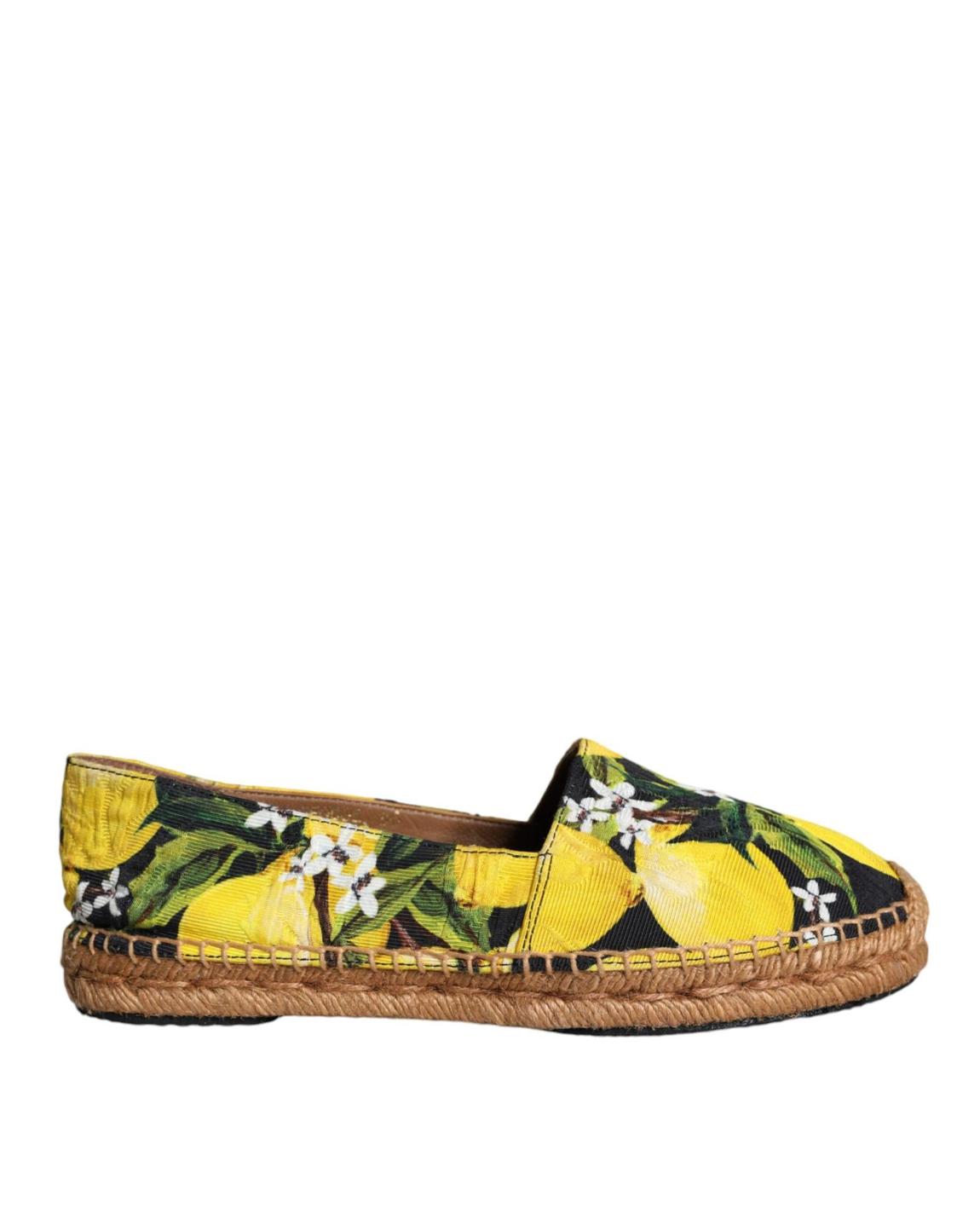 Lemon Print Espadrilles SlipOn - Multicolor Flat Shoes main product photo
