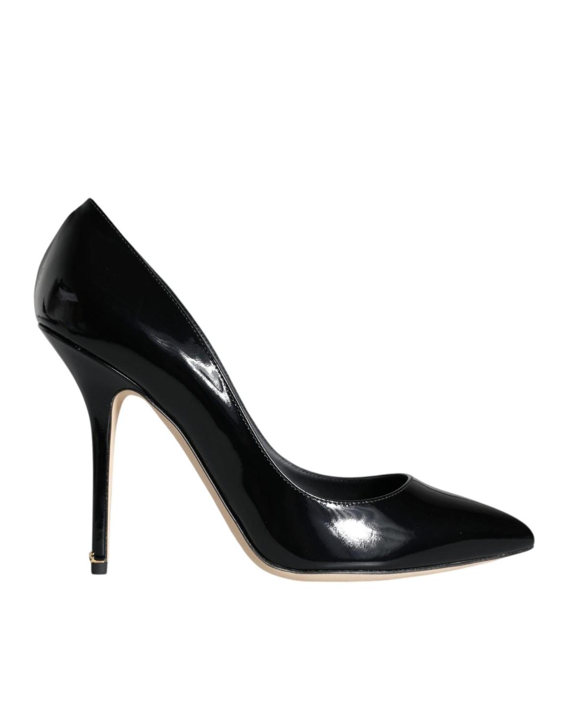 Patent Leather Pumps PointedToe Heels Wo - Black main product photo