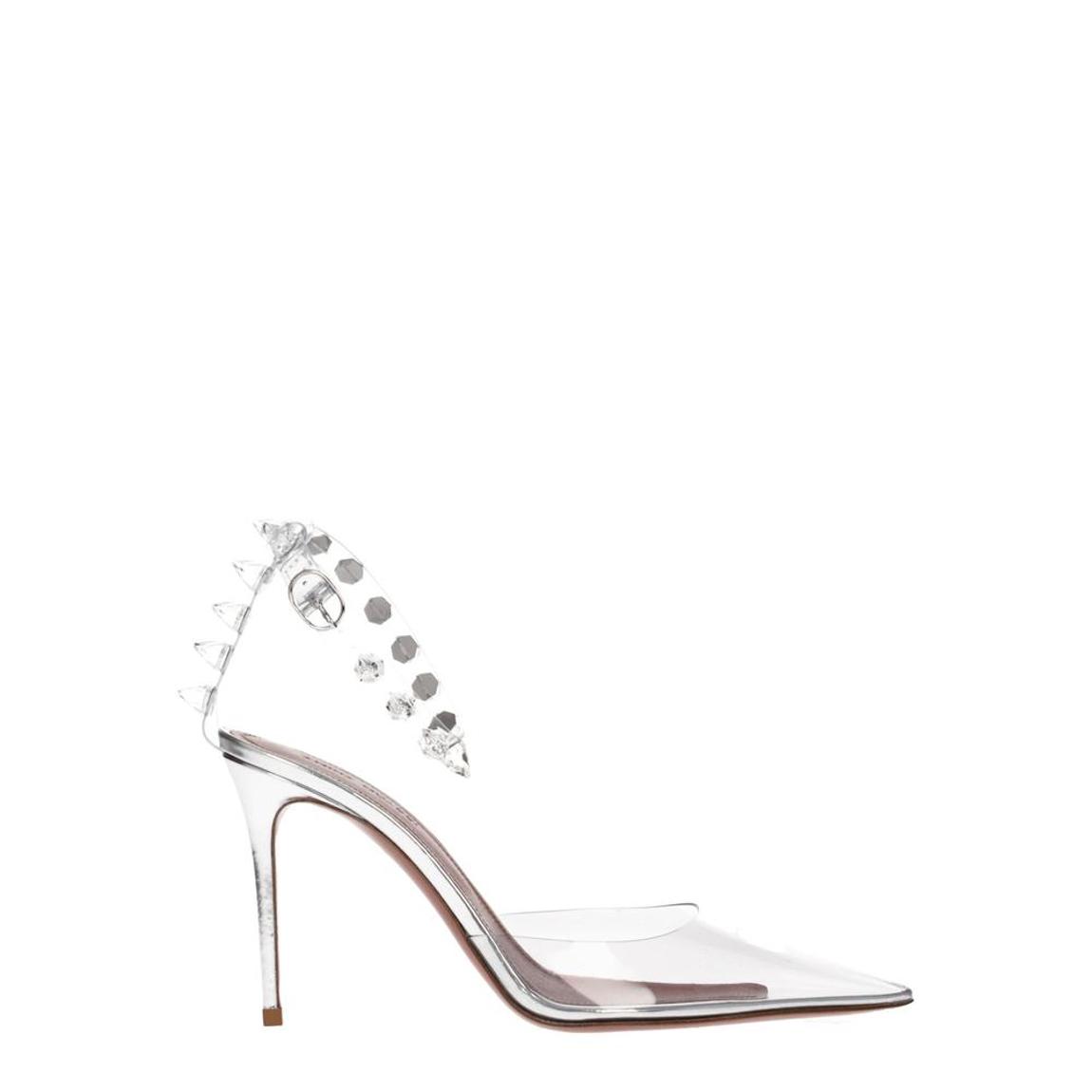 PVC High Heel Sandals with Studs and Buckle Closure - main product photo
