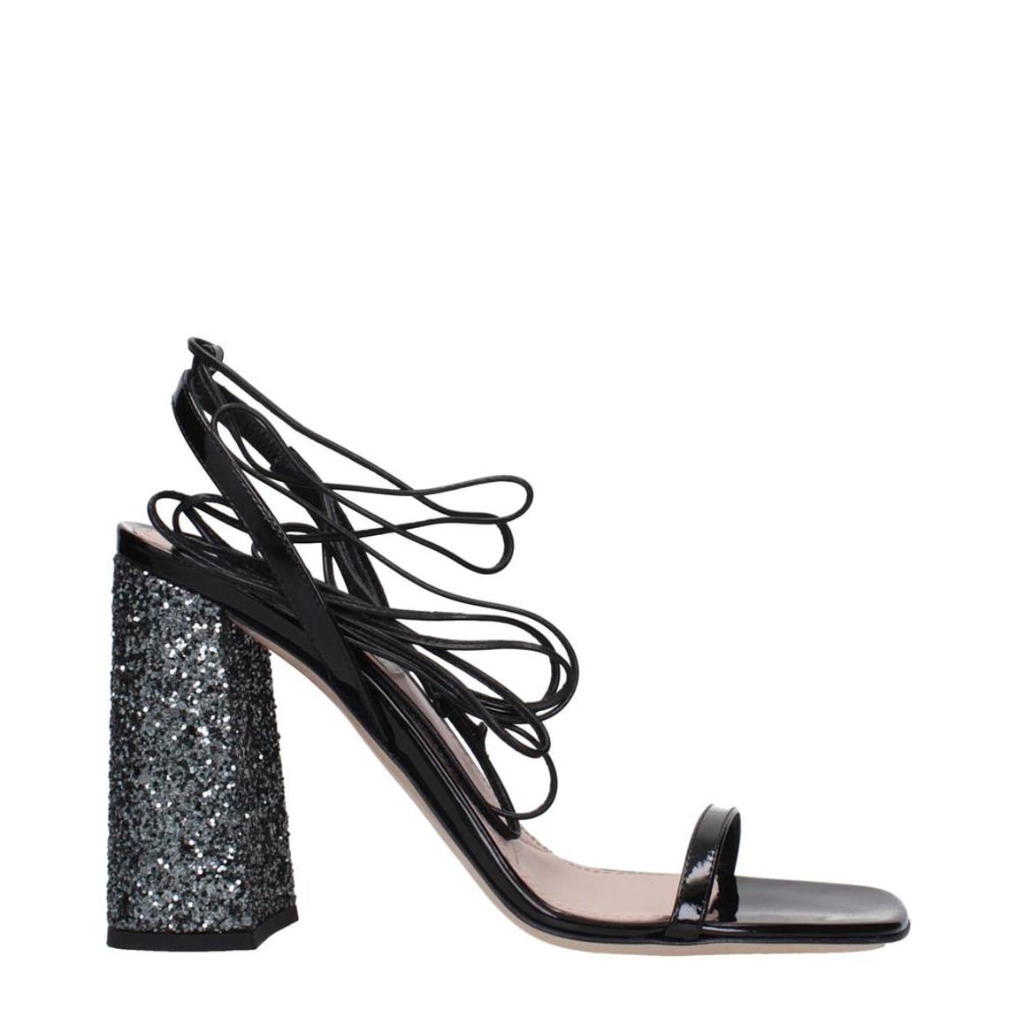 Patent Leather Sandal - Black main product photo
