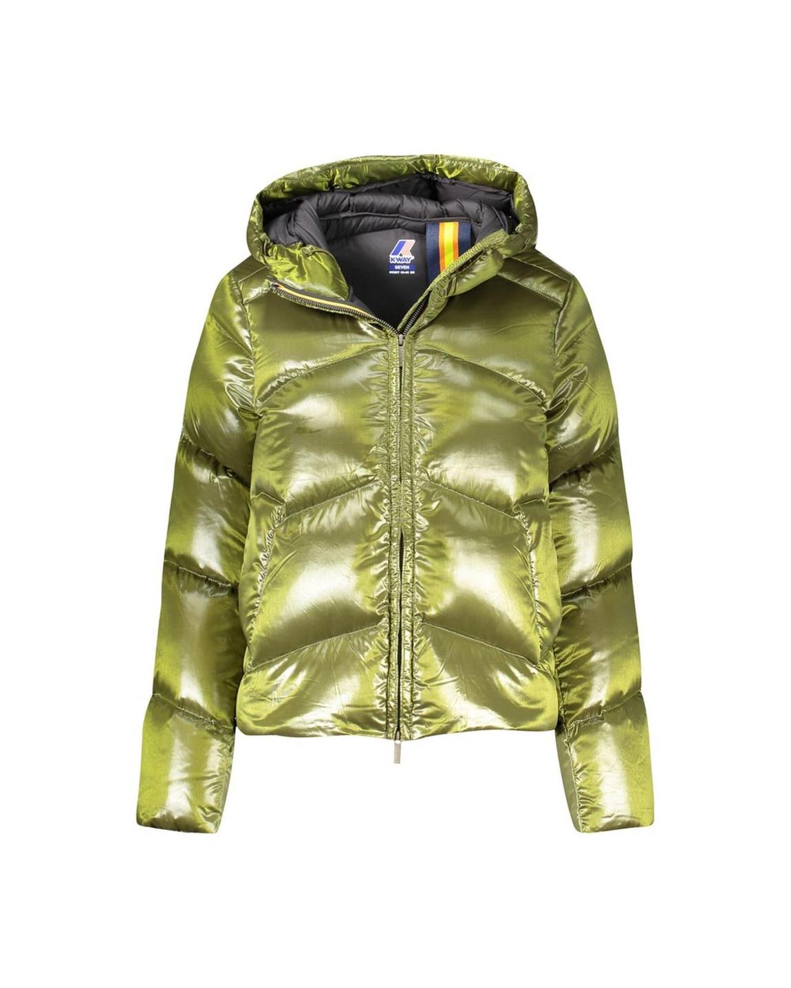 Metallic Puffer Jacket Hooded - Green Jackets main product photo