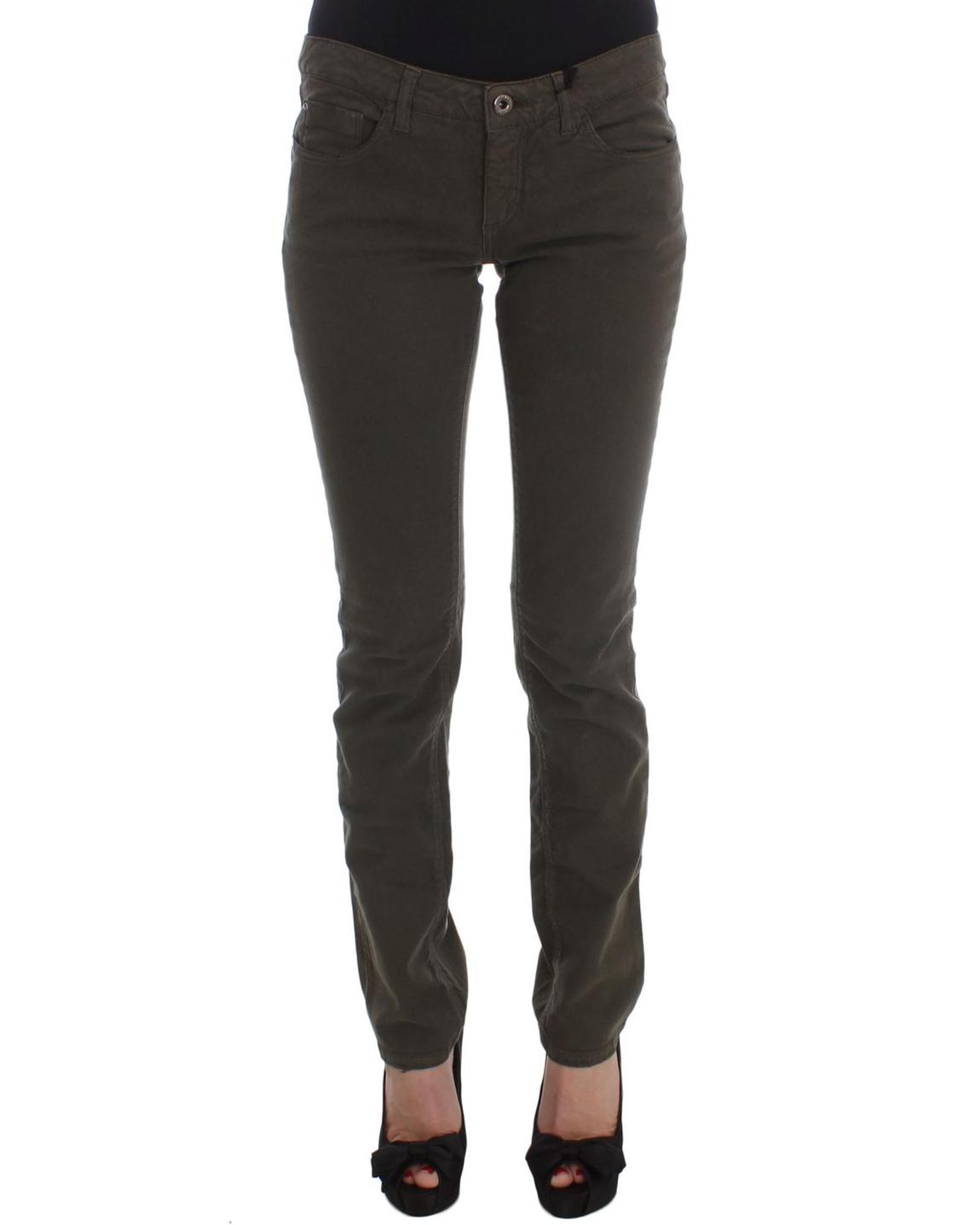 Costume National Straight Leg Jeans Wo - Green Jeans main product photo