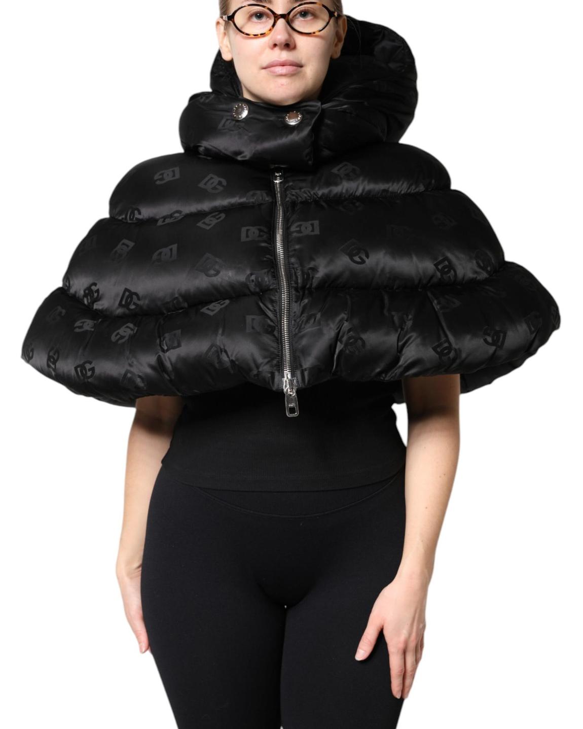 Hooded Puffer Jacket - Black Jackets main product photo
