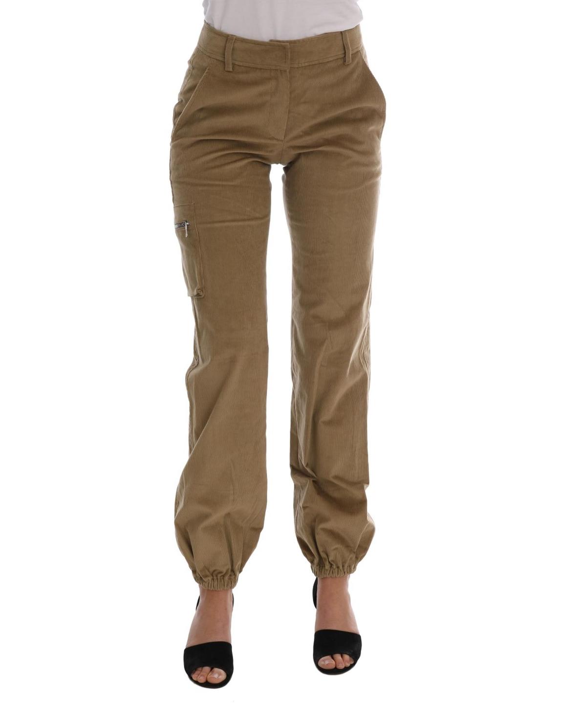 Corduroy Culottes Relaxed Fit - Beige Jeans main product photo
