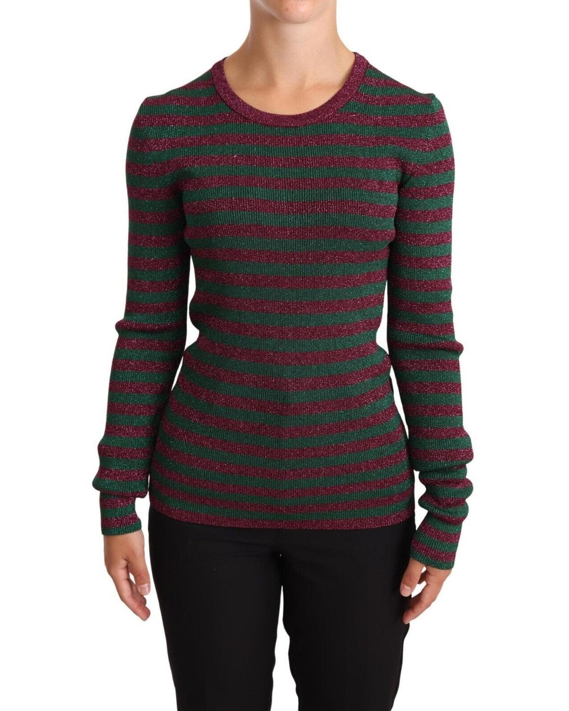 Dolce Gabbana TSH5773 Metallic Knit Sweater Wo - Multicolor main product photo