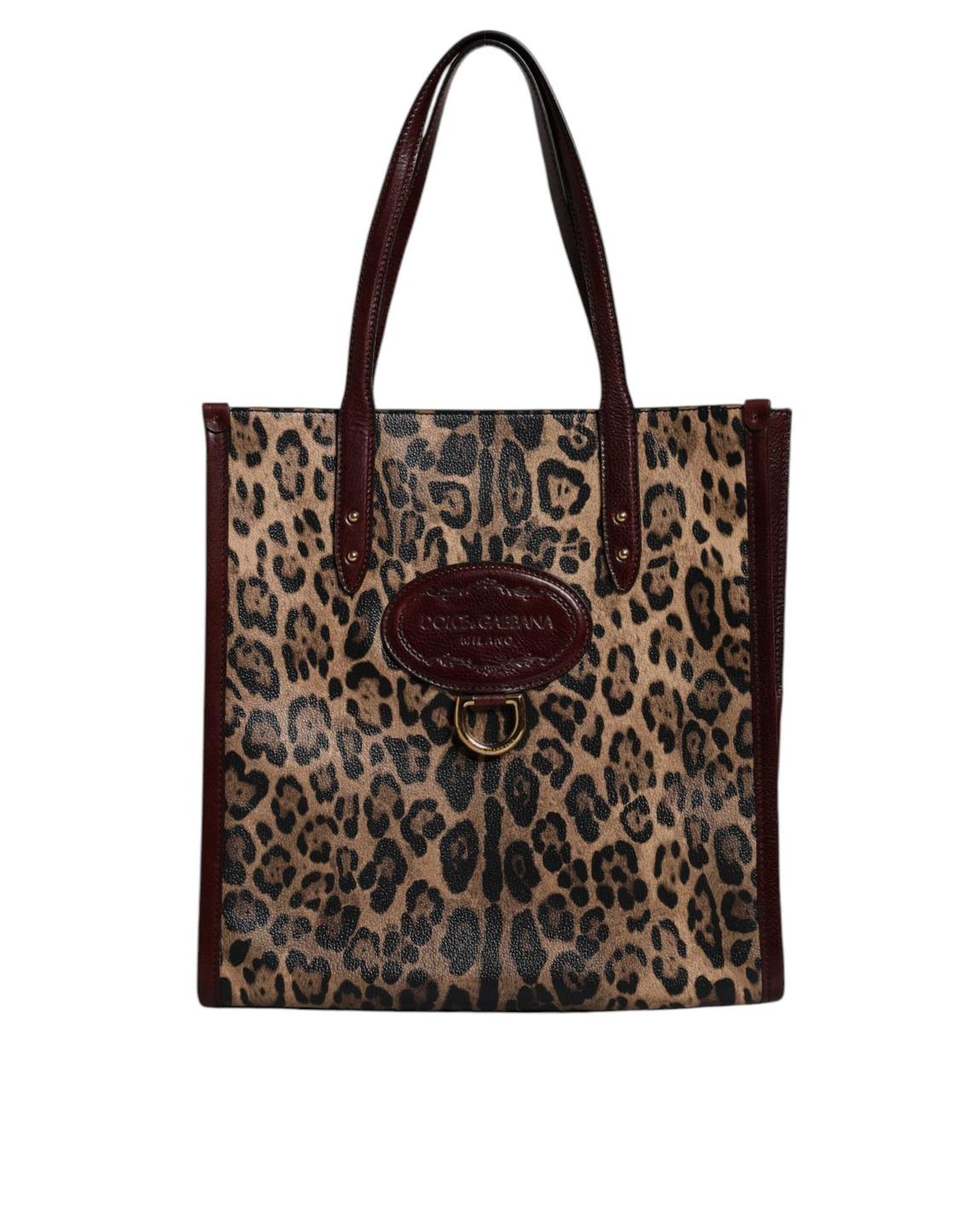 Leopard Print Tote Bag - Brown main product photo