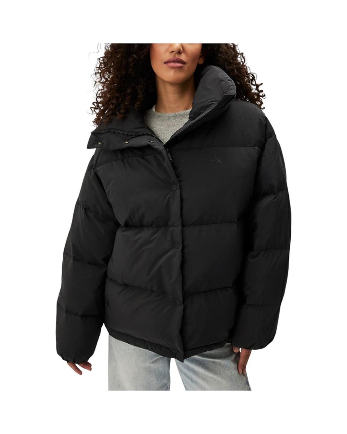 Oversized Puffer Jacket with High Neck - Black Jackets main product photo