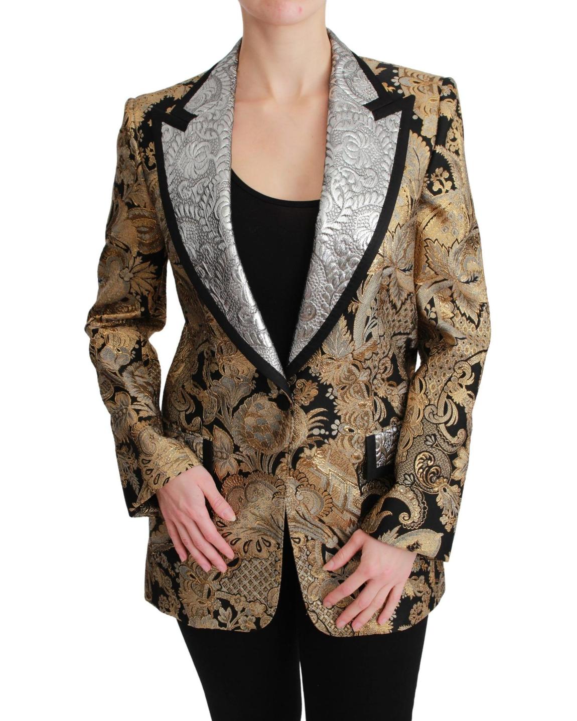 Dolce Gabbana Brocade Blazer Floral Pattern - Gold Jackets main product photo