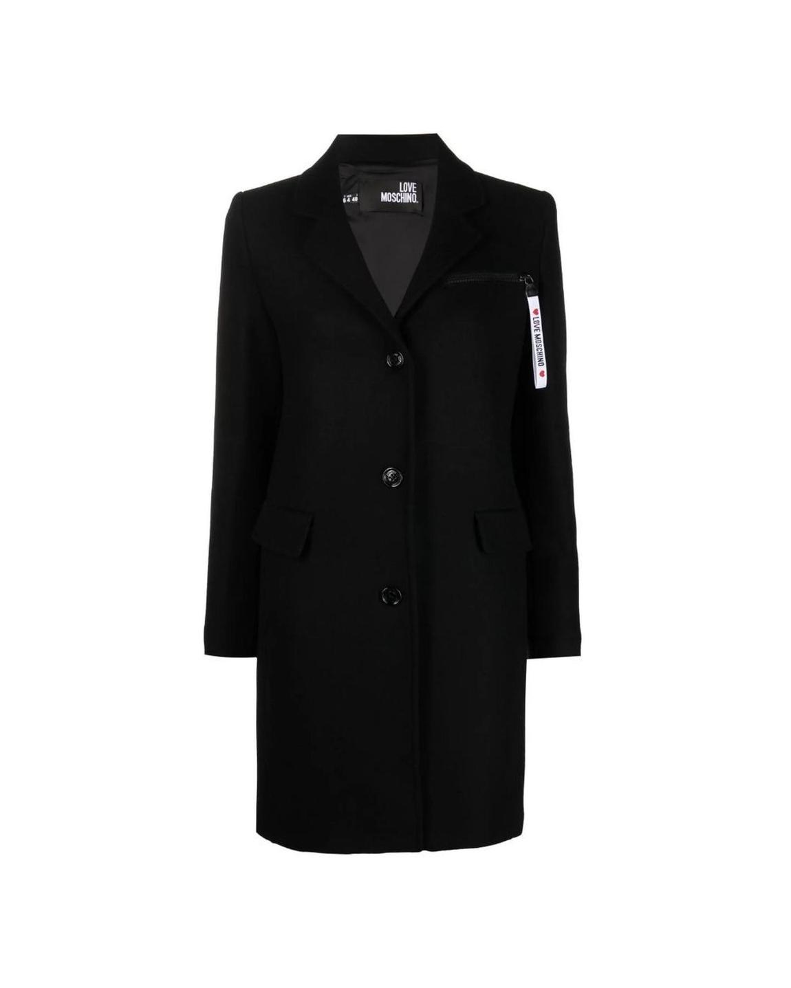 Classic Fit Wool Coat - Black Jackets main product photo