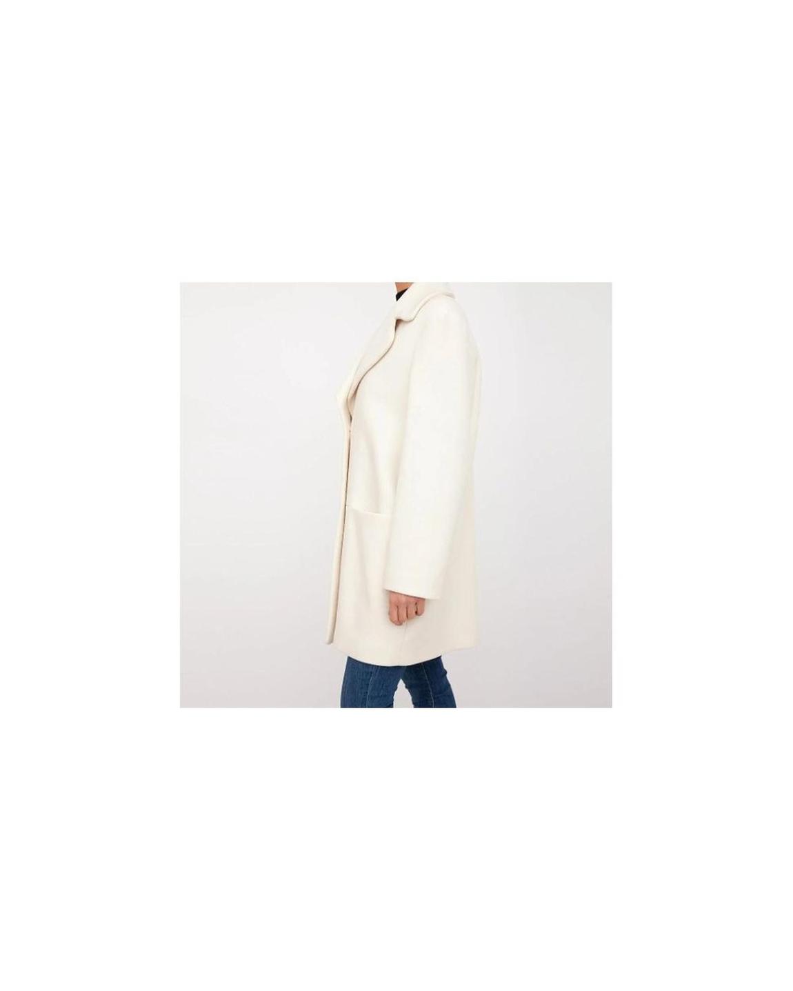 Classic Wool Coat Model 10253 - White Jackets main product photo