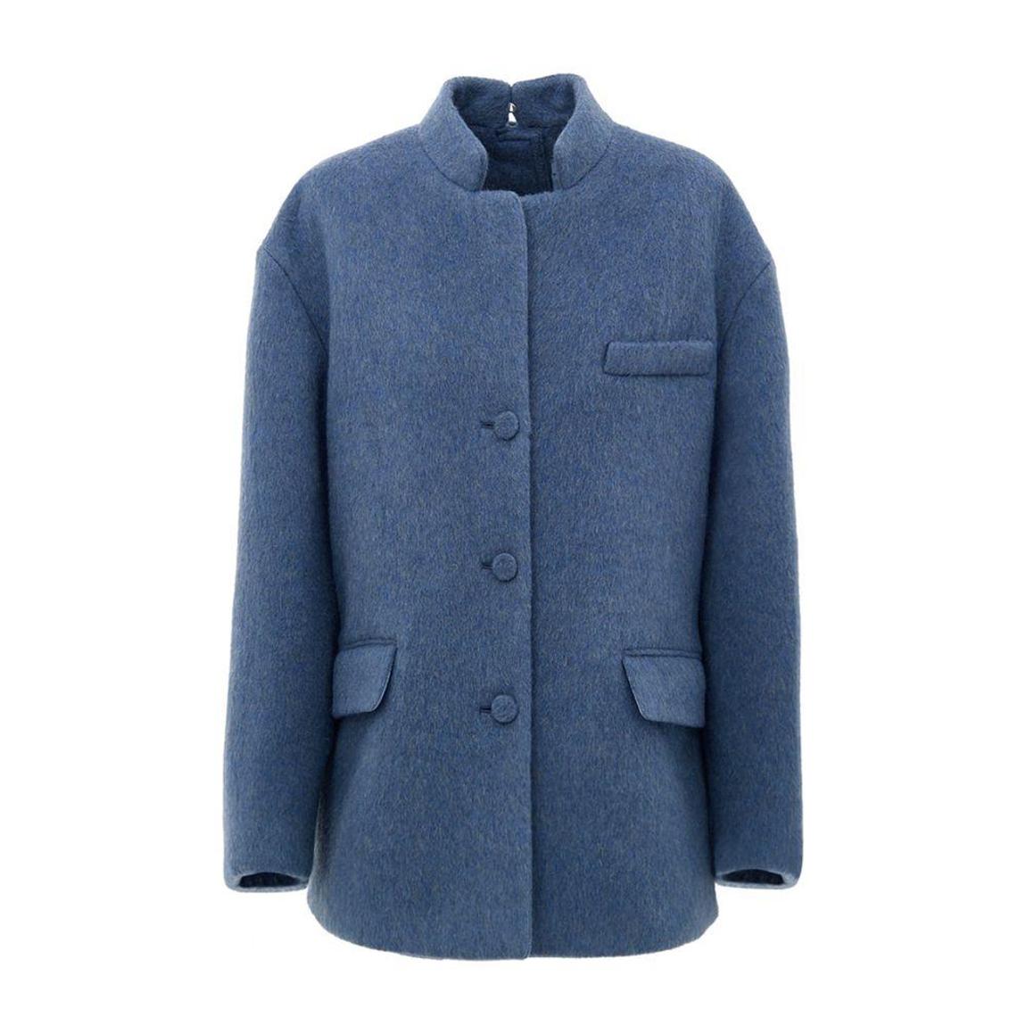 Wool Caban Jacket with Button Detail and Flap Pockets - Light main product photo