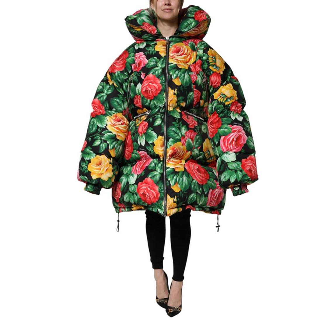 Floral Puffer Jacket - Multicolor Jackets main product photo