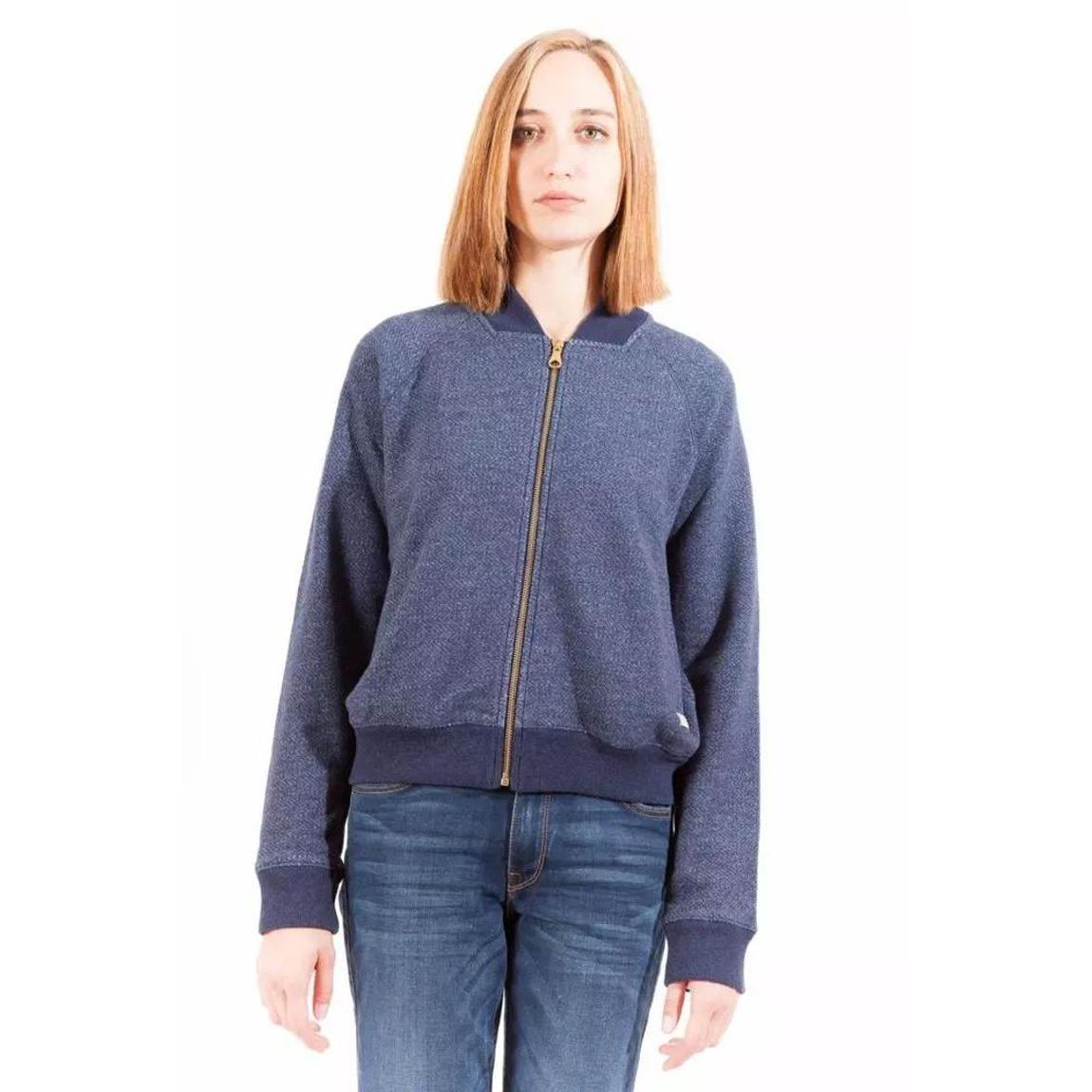ZipUp Bomber Jacket Knitwear - Blue Sweaters main product photo