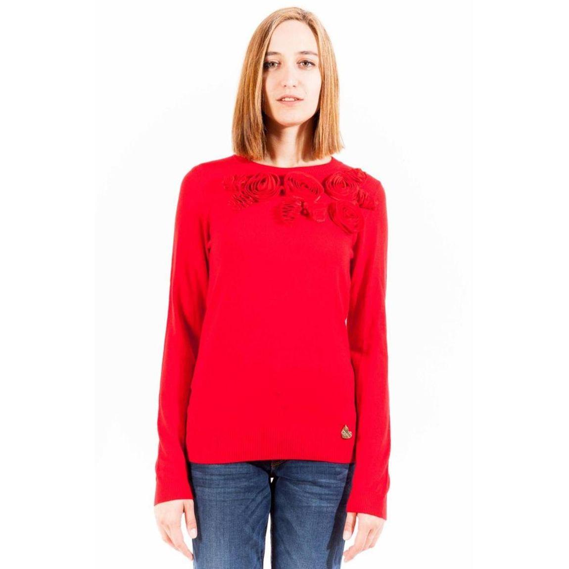 Floral Embellished Sweater - Red main product photo