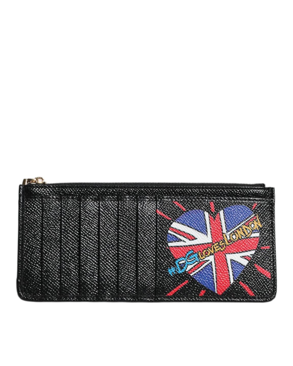 Card Holder Wallet IHeartLondon style - Black main product photo