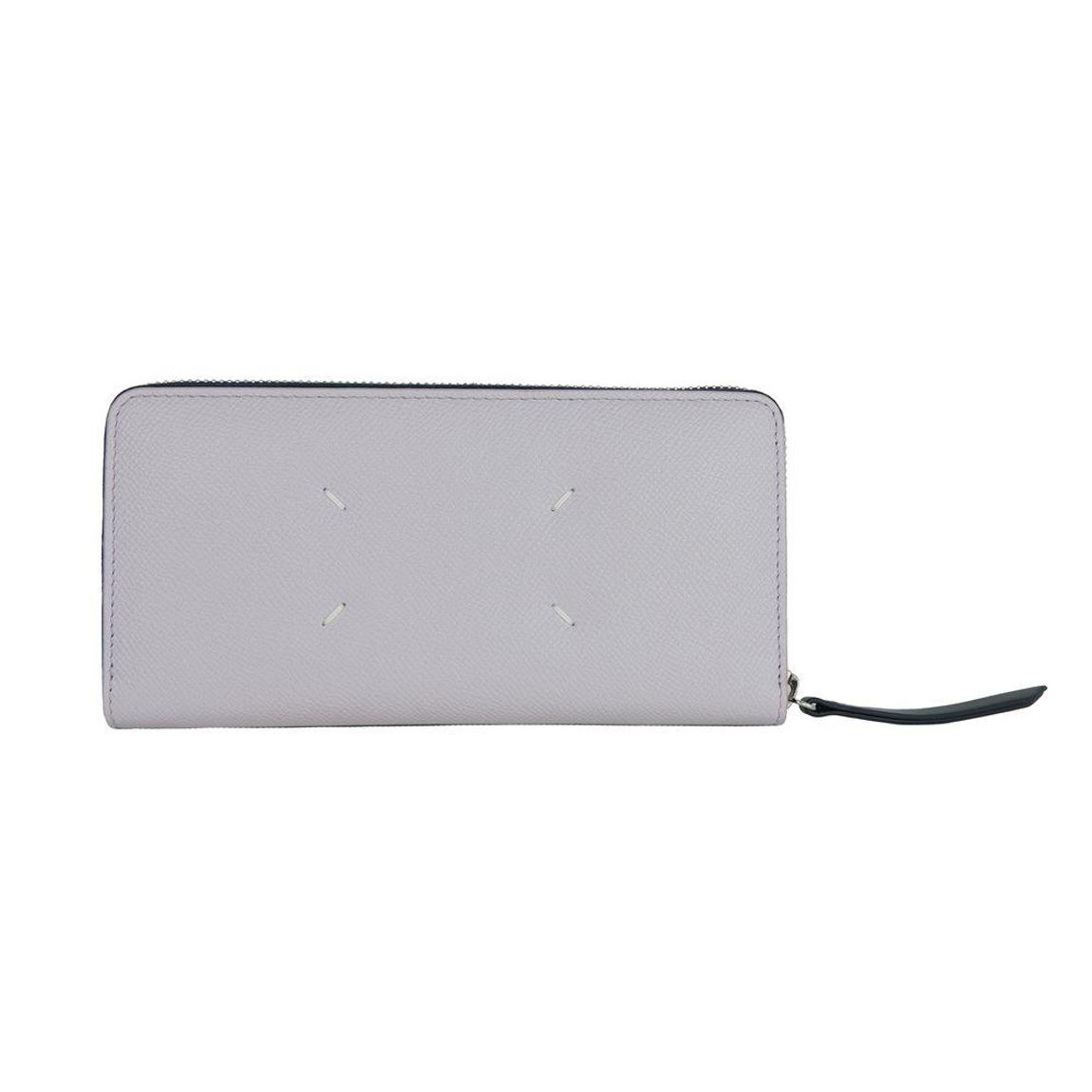 Zip Around Leather Wallet Minimalist - Purple main product photo