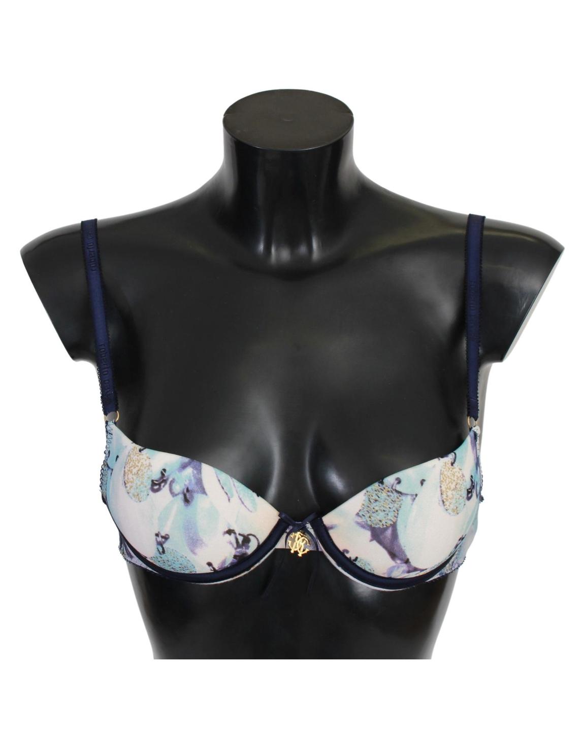 Floral Print PushUp Bra - Blue Underwear main product photo